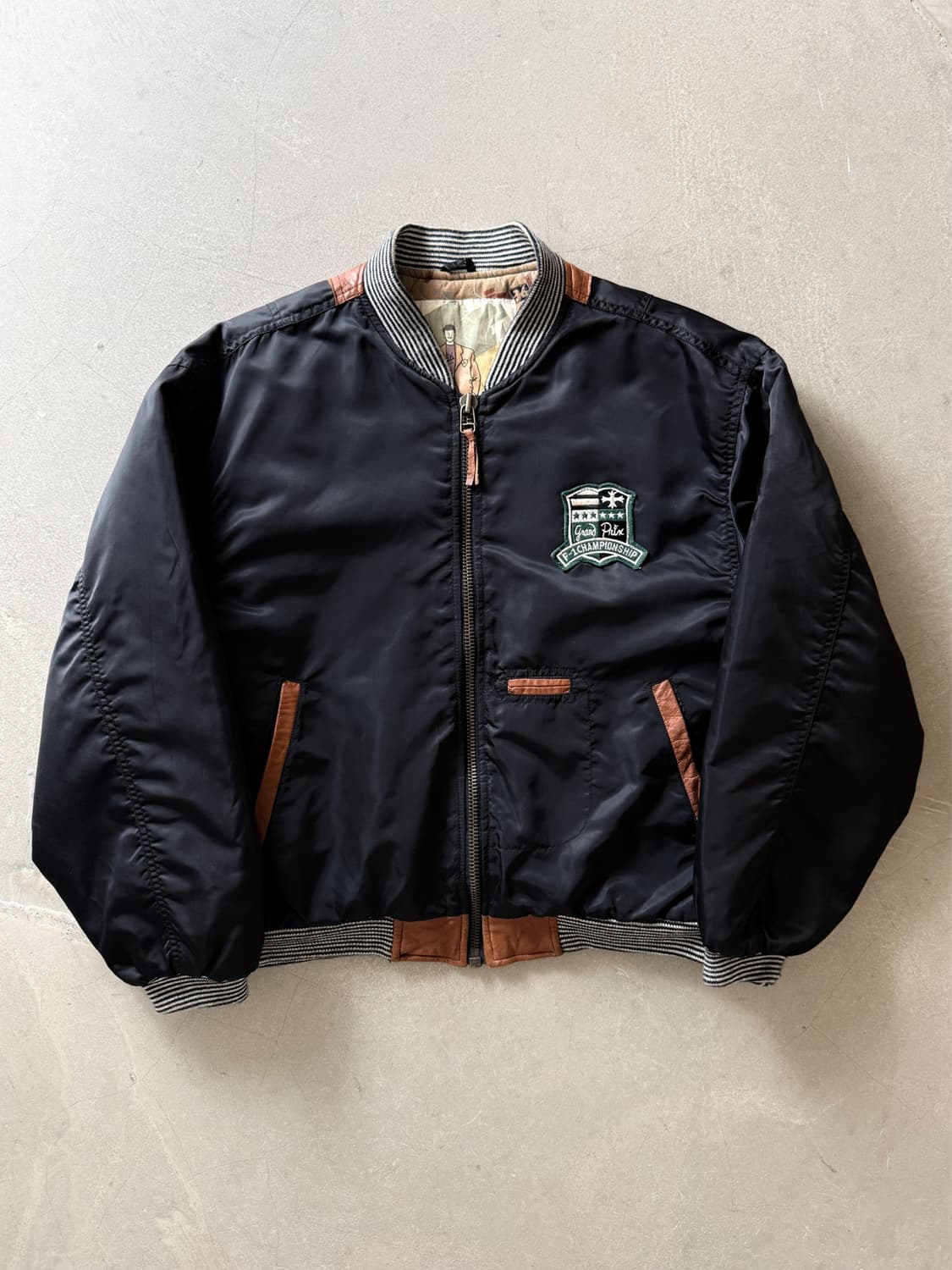 90s Free Action Racing Bomber Jacket 상품이미지4