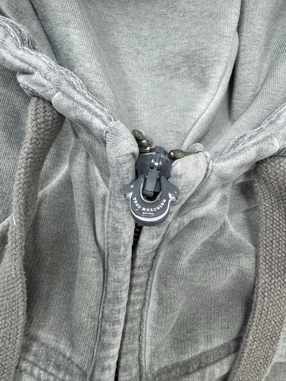 •트루릴리전 Y2K 대장급 빈티지 워싱 후드집업 (딱붙핏) 상품이미지4