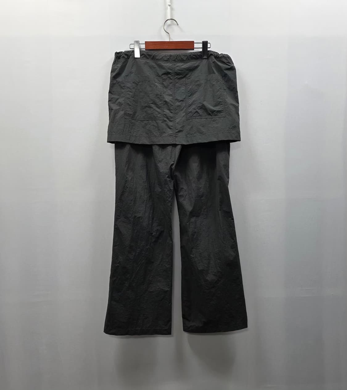 1174 라라폭스 스커트 레이어드 트랙 팬츠 차콜 상품이미지2