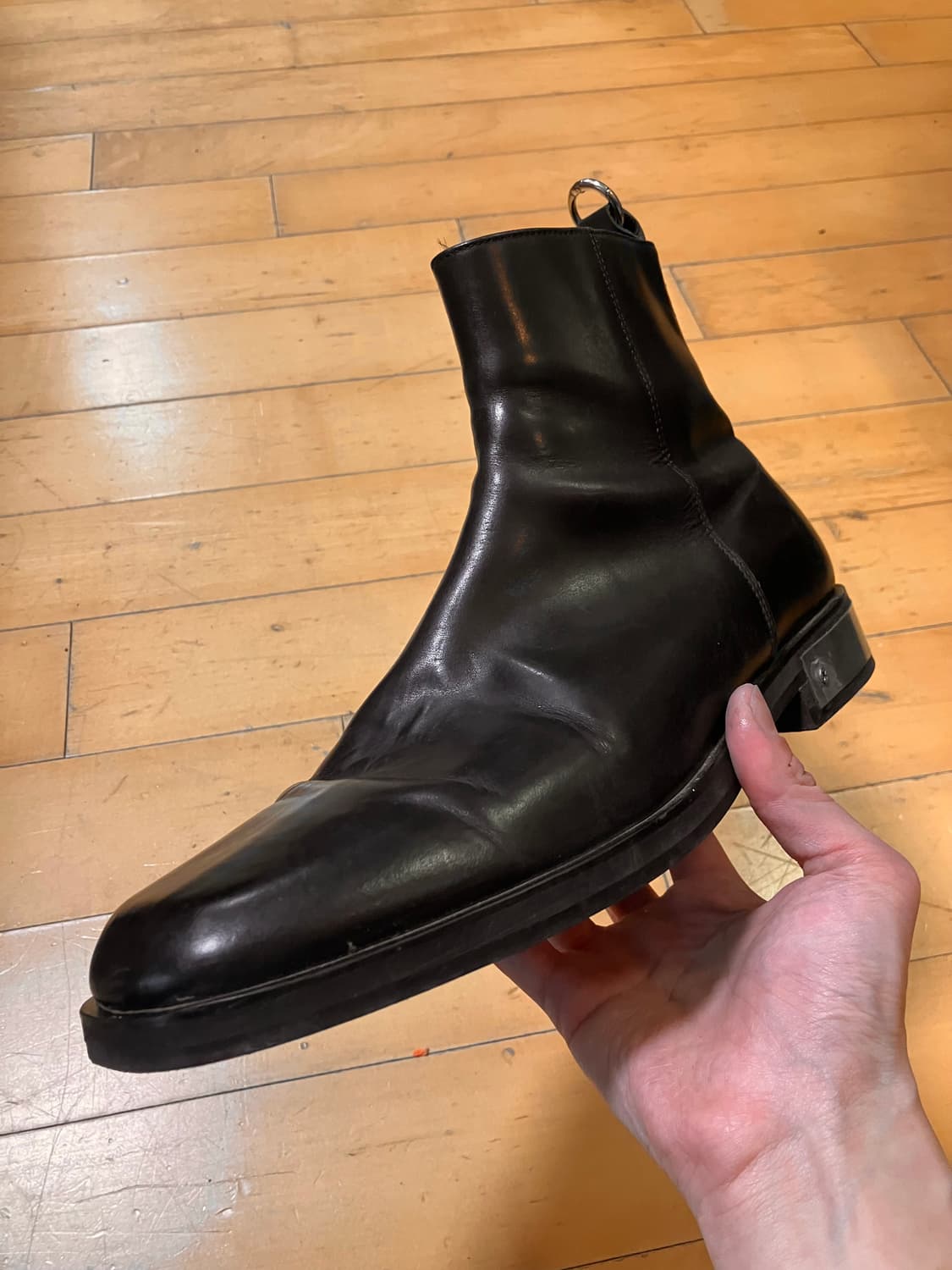 Whoop de doo 훕데두 스퀘어 메탈 힐 집업 부츠 (275) 상품이미지2