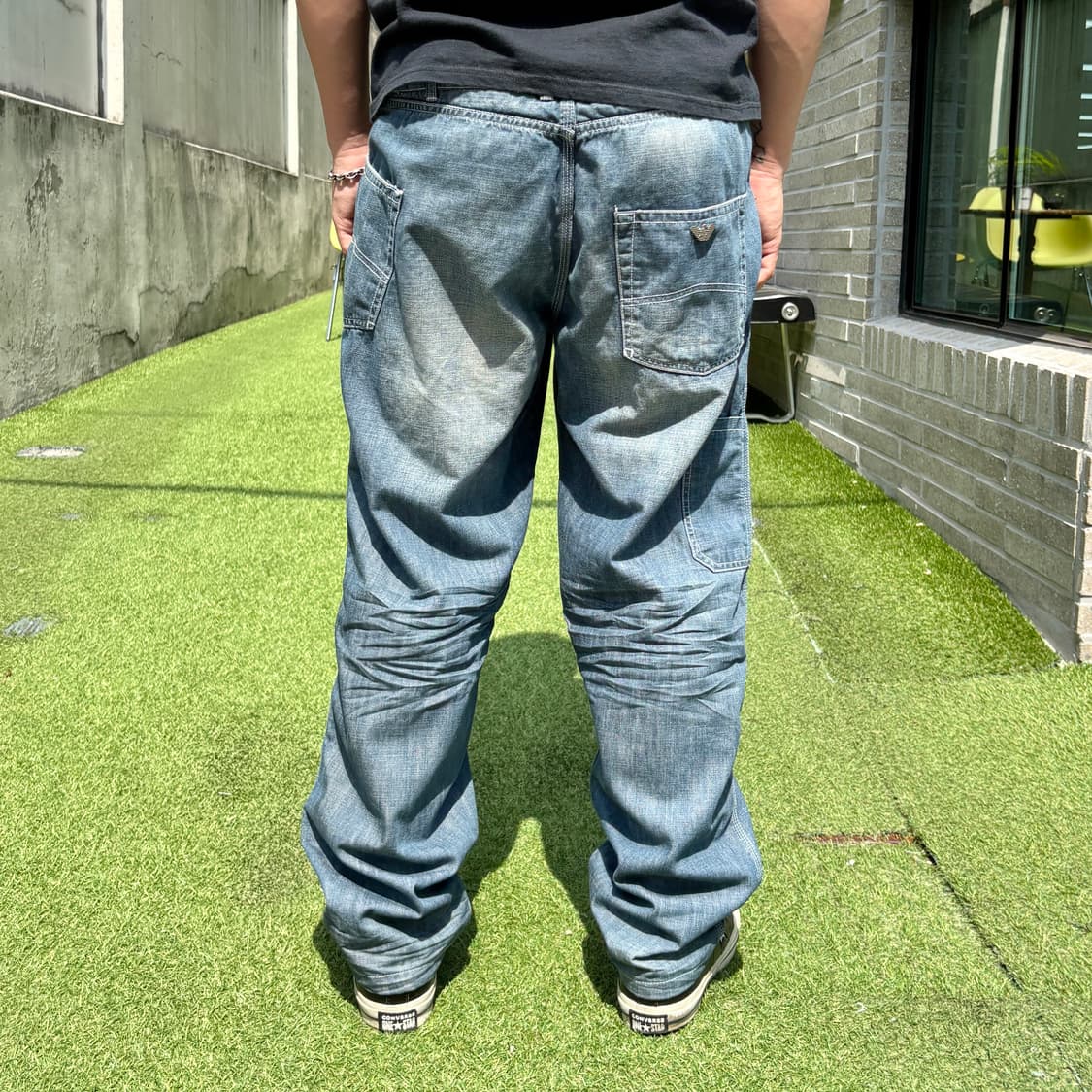 00's 아르마니 진스 데님 카펜터 팬츠 상품이미지3