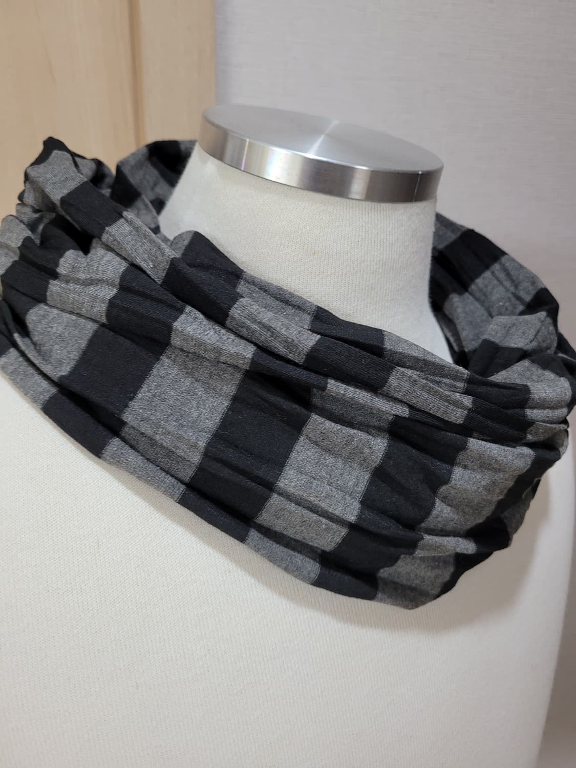 테이트 TATE 스트라이프 머플러 블랙/그레이 상품이미지5