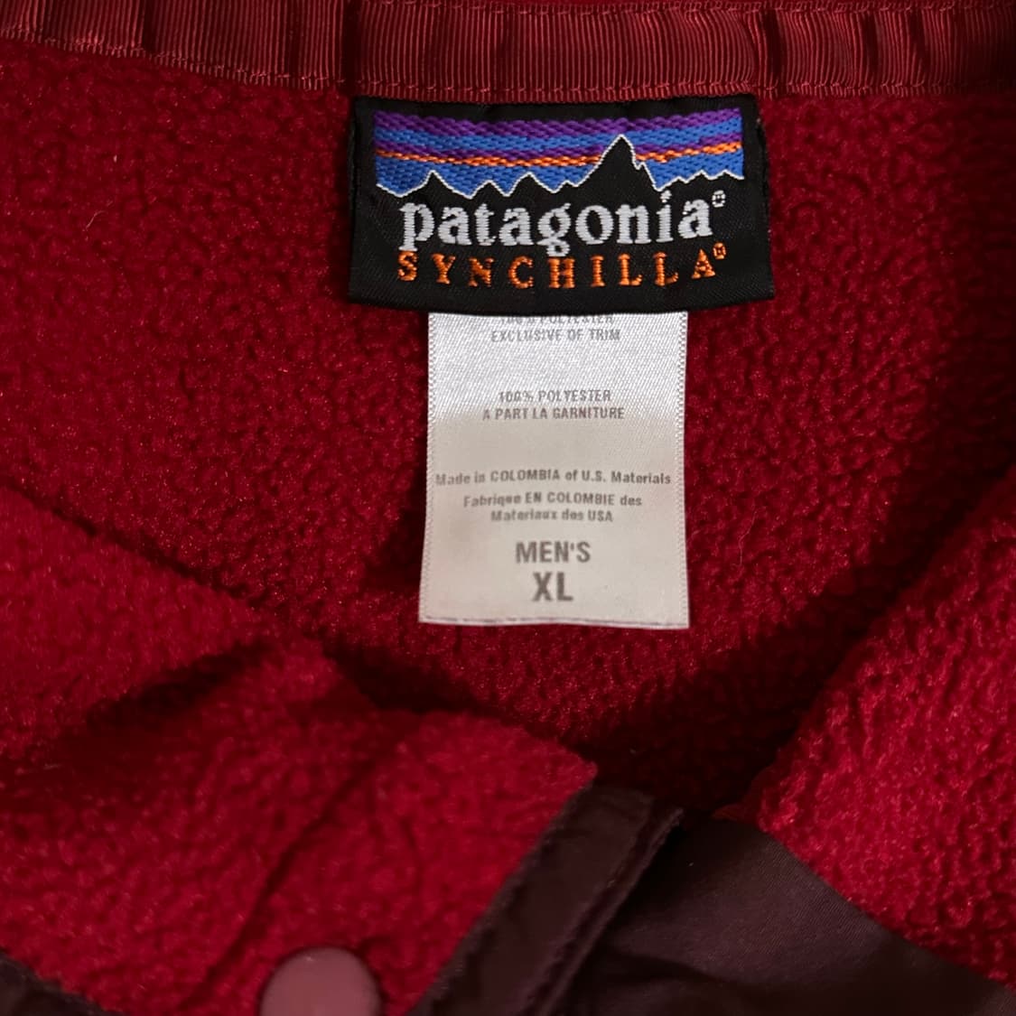 00s 파타고니아 신칠라 헤비웨이트 버건디 레드 XL 상품이미지7