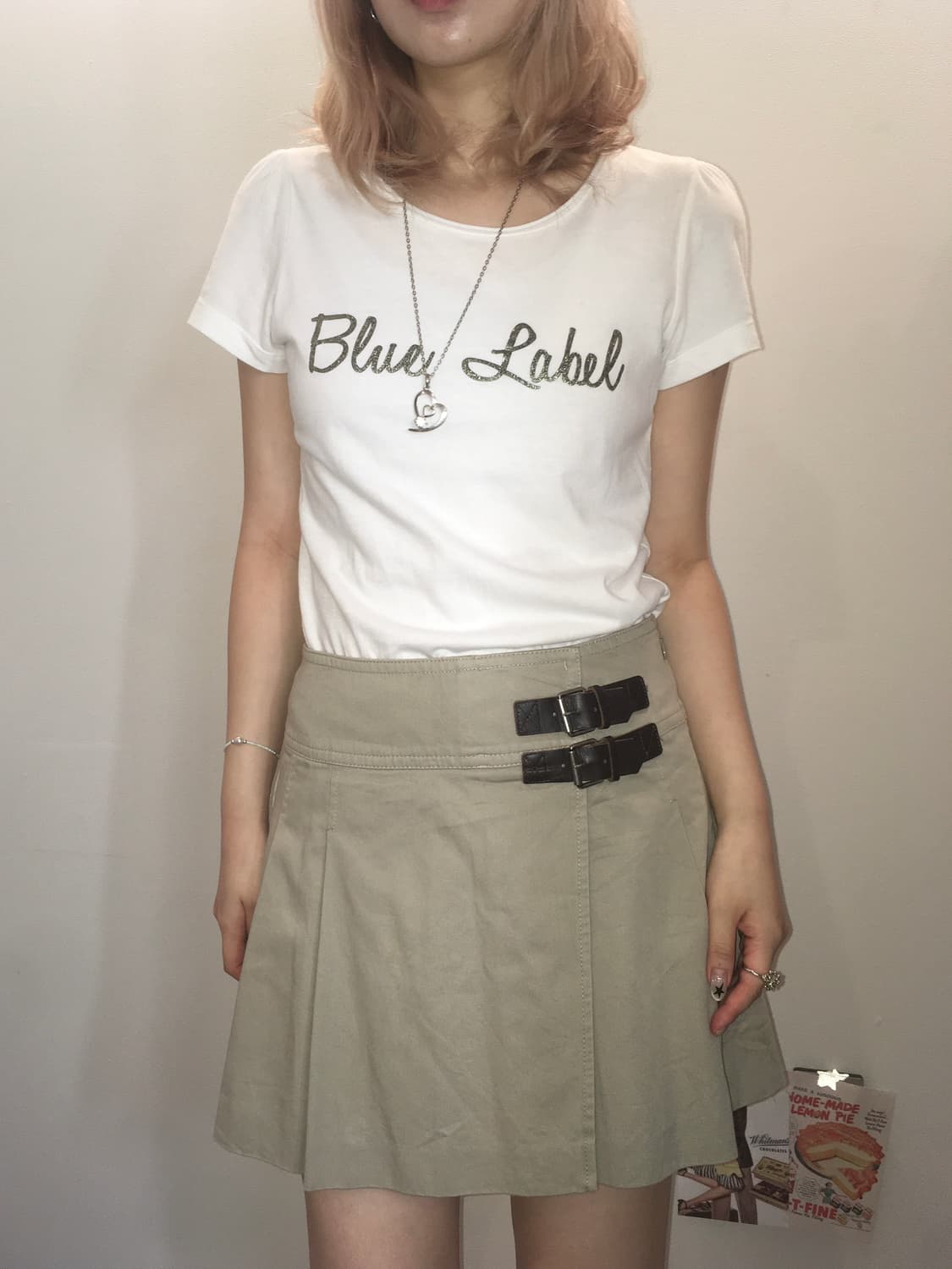 Burberry bluelabel beige pleats skirt 상품이미지6
