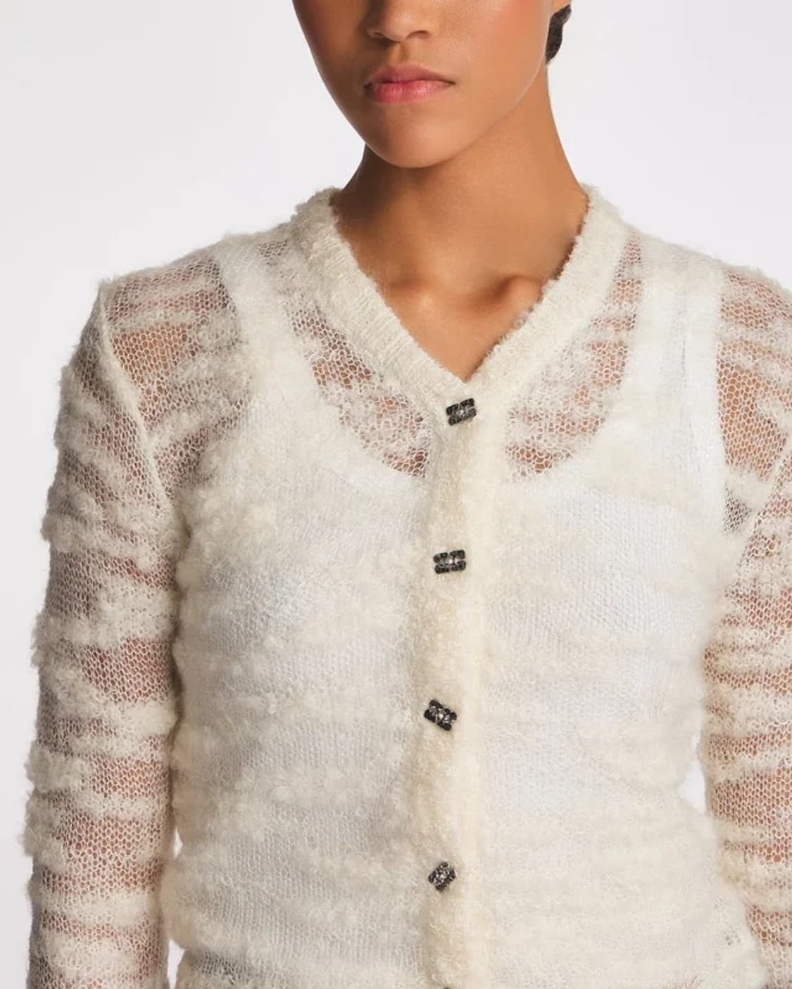 가니 쥬얼 버튼 모헤어 블렌드 가디건 상품이미지8