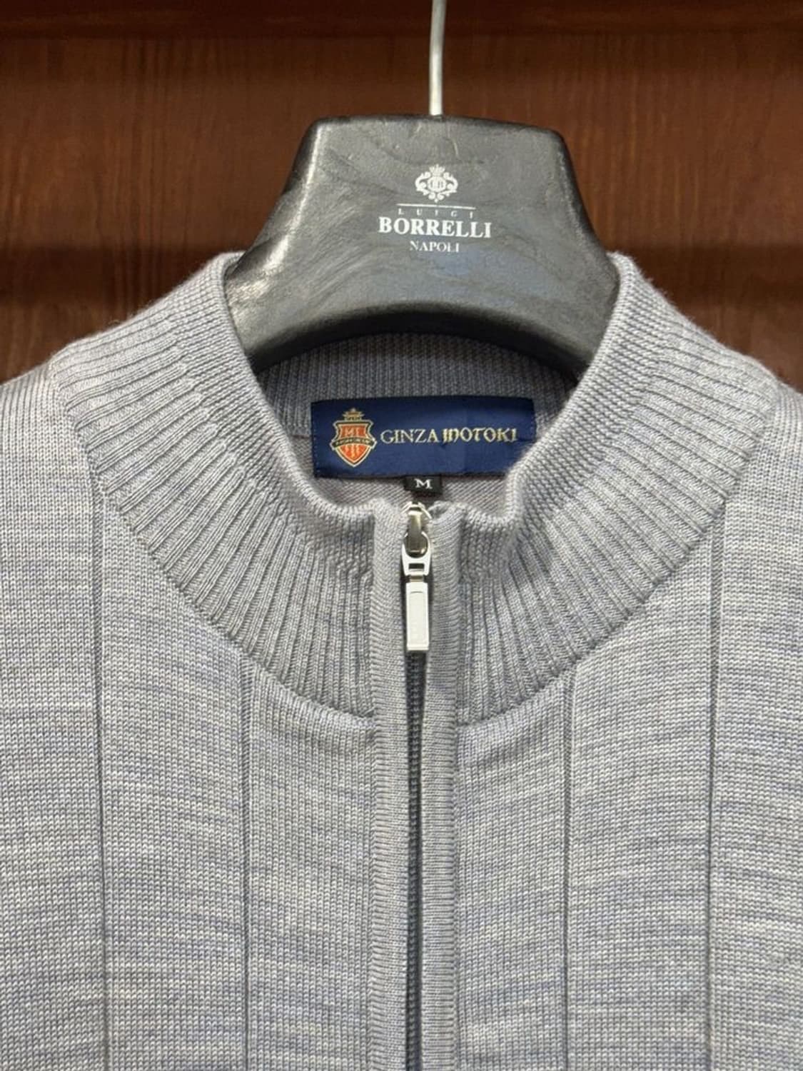 긴자모토키 집업 니트 상품이미지3