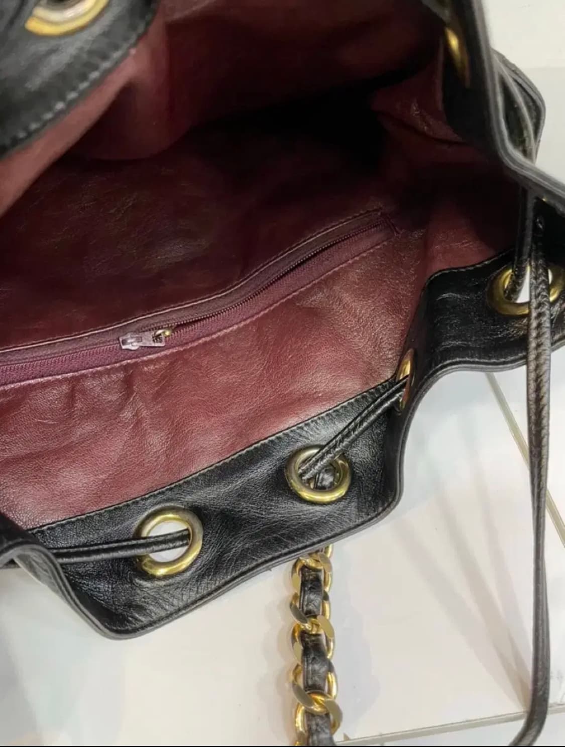 (빈티지) 샤넬 금장 램스킨 빅CC 버킷 크로스백 상품이미지10