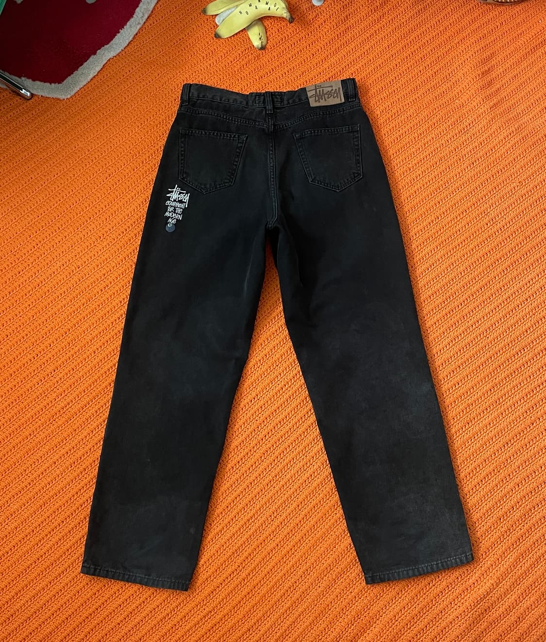 스투시 캔버스 워시드 빅 올 진 블랙 상품이미지2