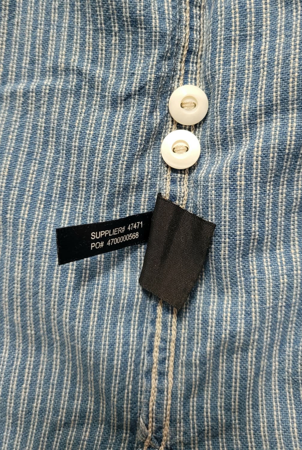 RRL 남성용 블루 스트라이프 남방(XL) 상품이미지10