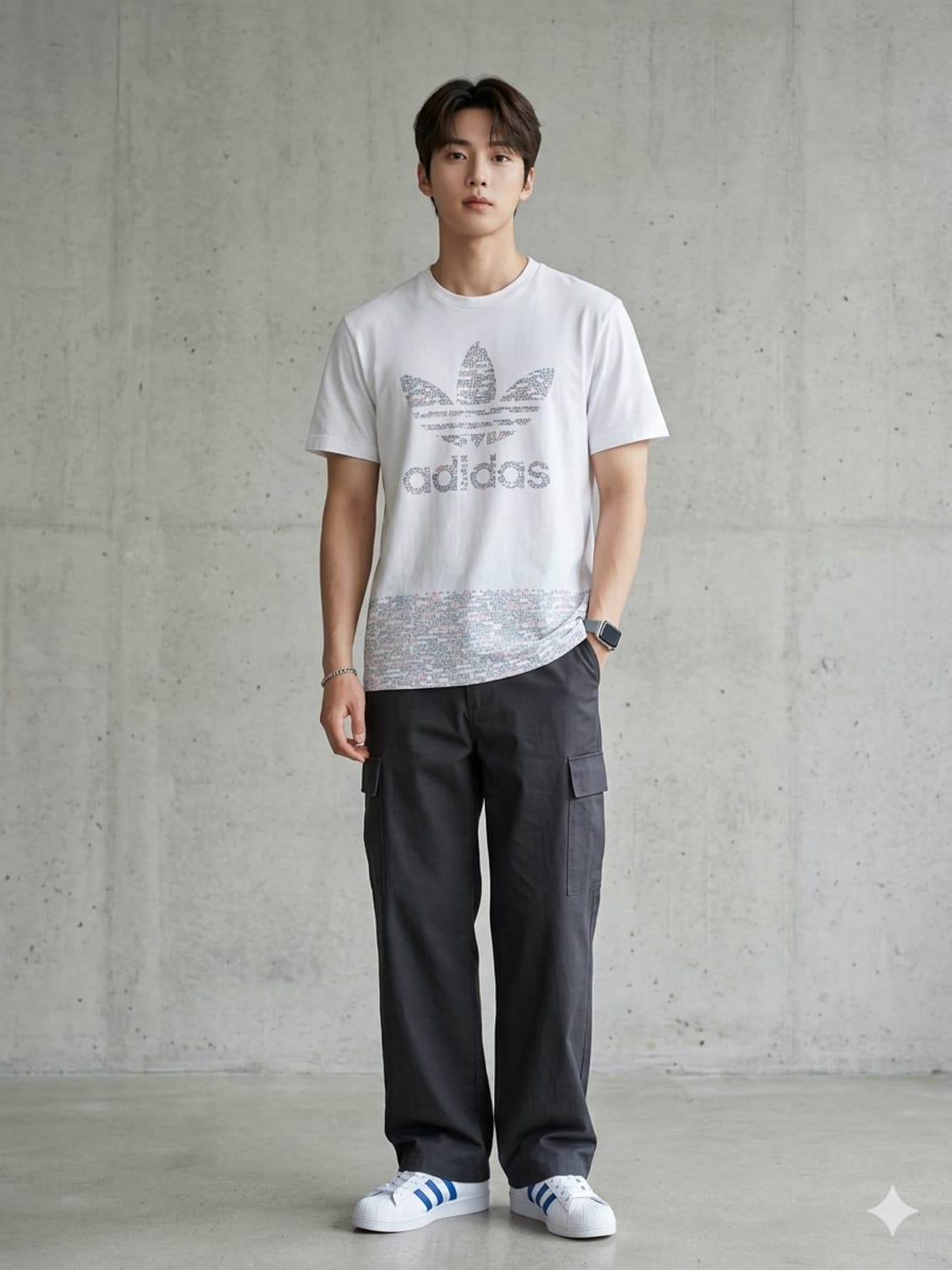 아디다스 오리지널 WHTNOISE FILL 반팔티 상품이미지1
