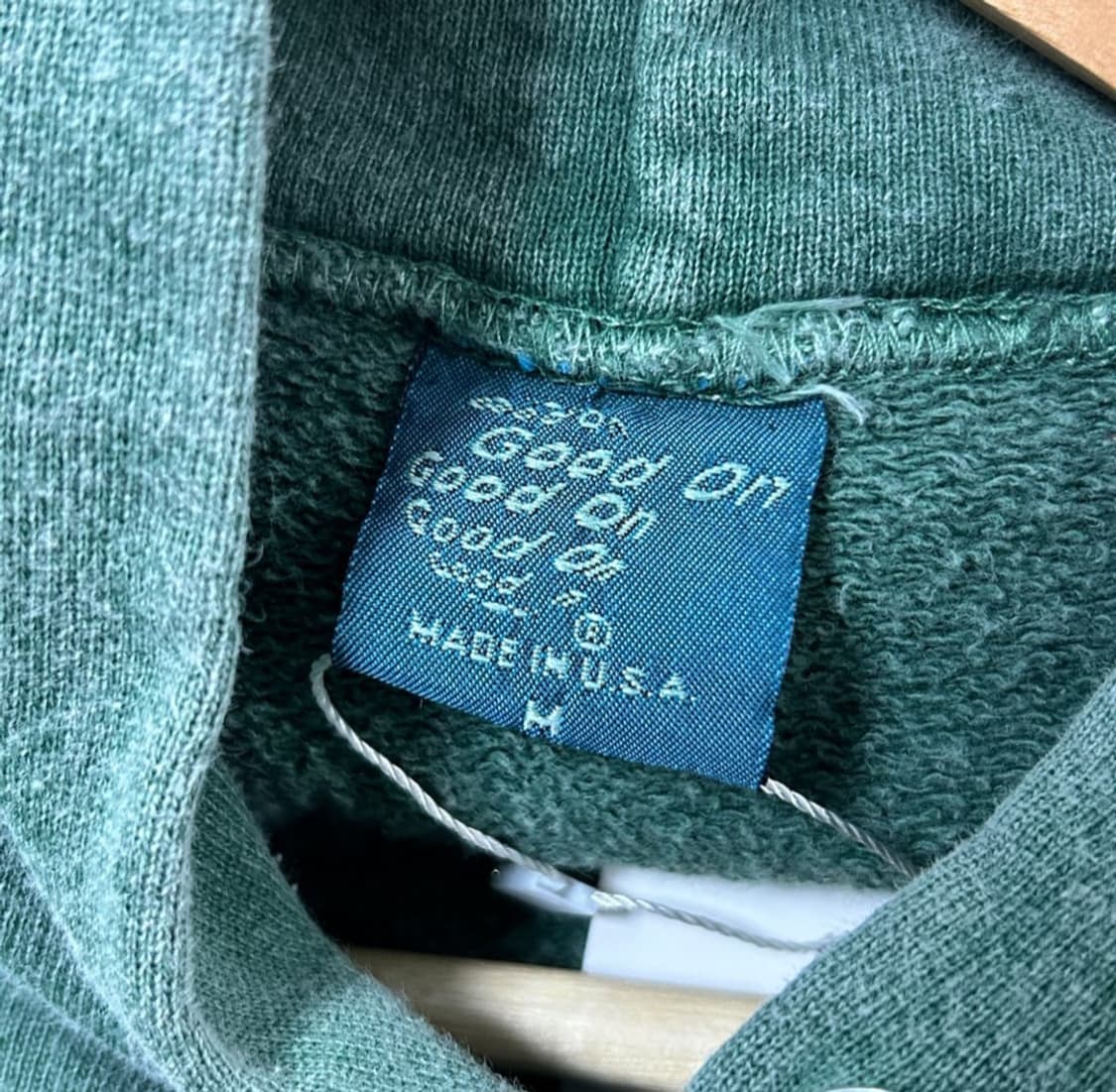 빈티지 후드티 그린 상품이미지2