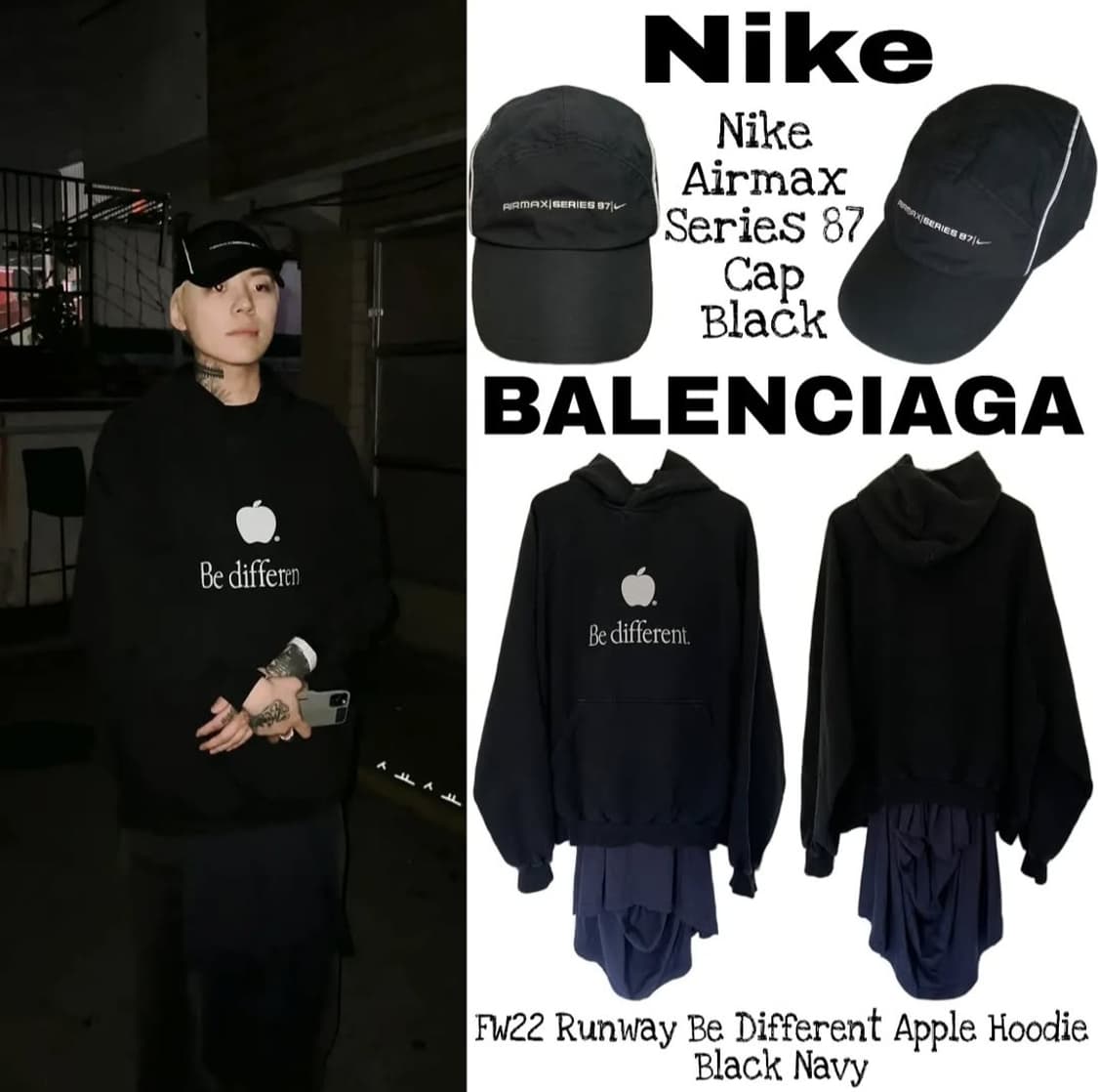 키드밀리 착용 나이키 볼캡 상품이미지1