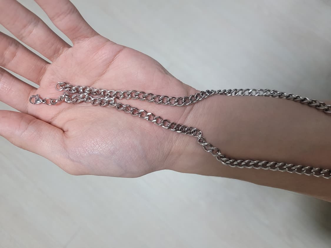 프라다 실버 목걸이 상품이미지2