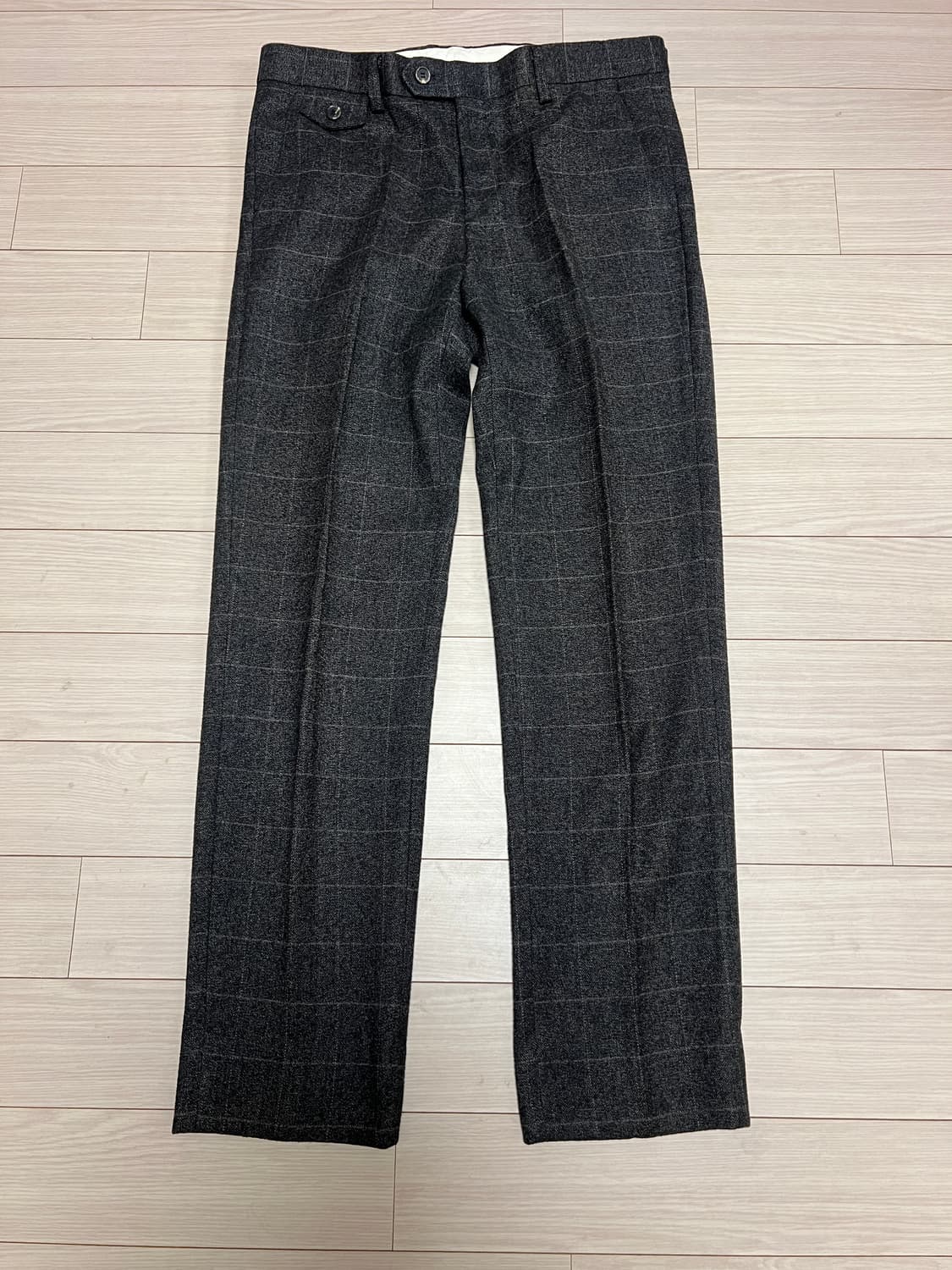 울 헤비원단 체크 셋업 수트 (자켓+팬츠) / 48 상품이미지8