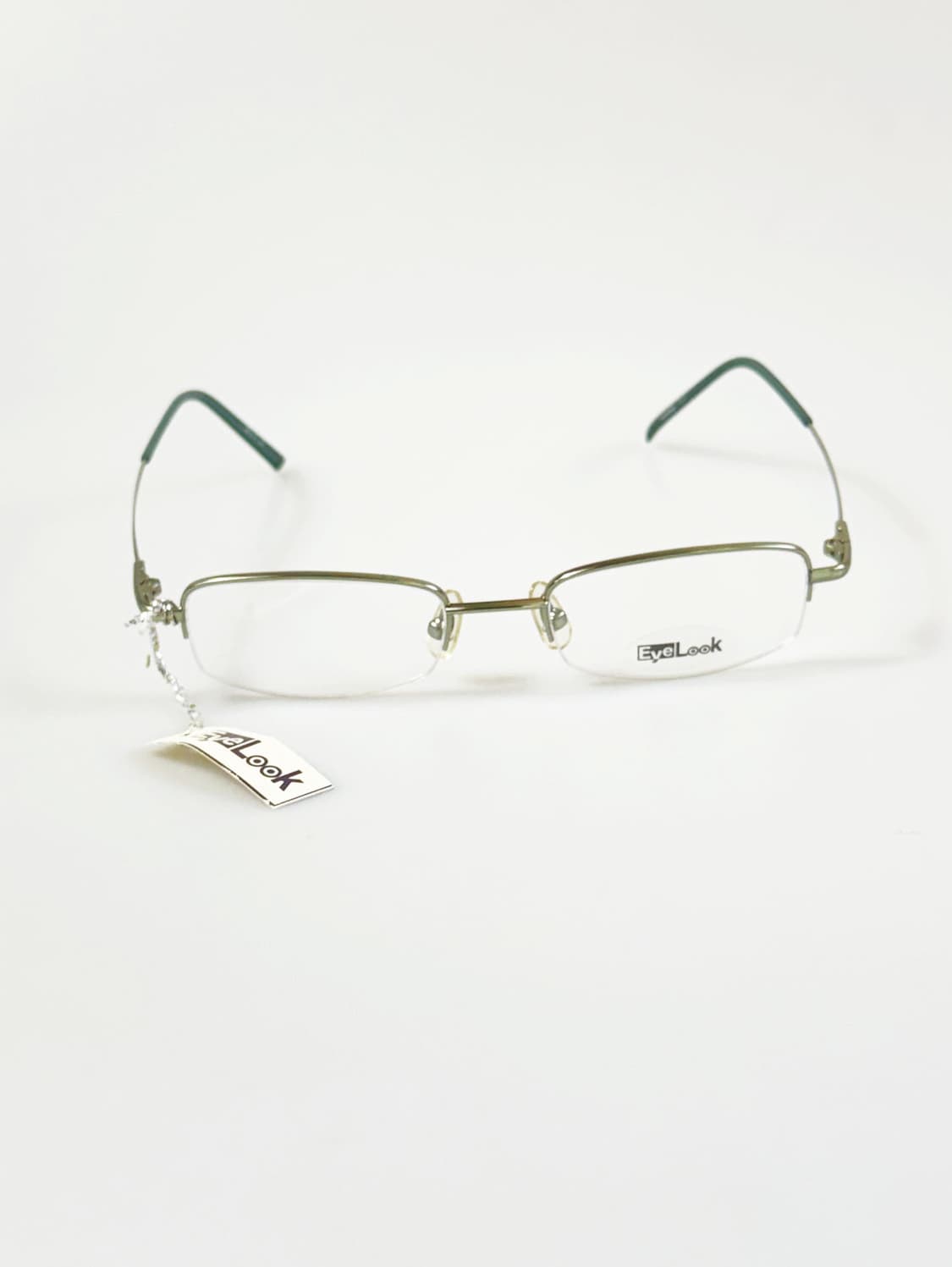 EyeLook 반무테 스퀘어 메탈 프레임 빈티지 안경 상품이미지1