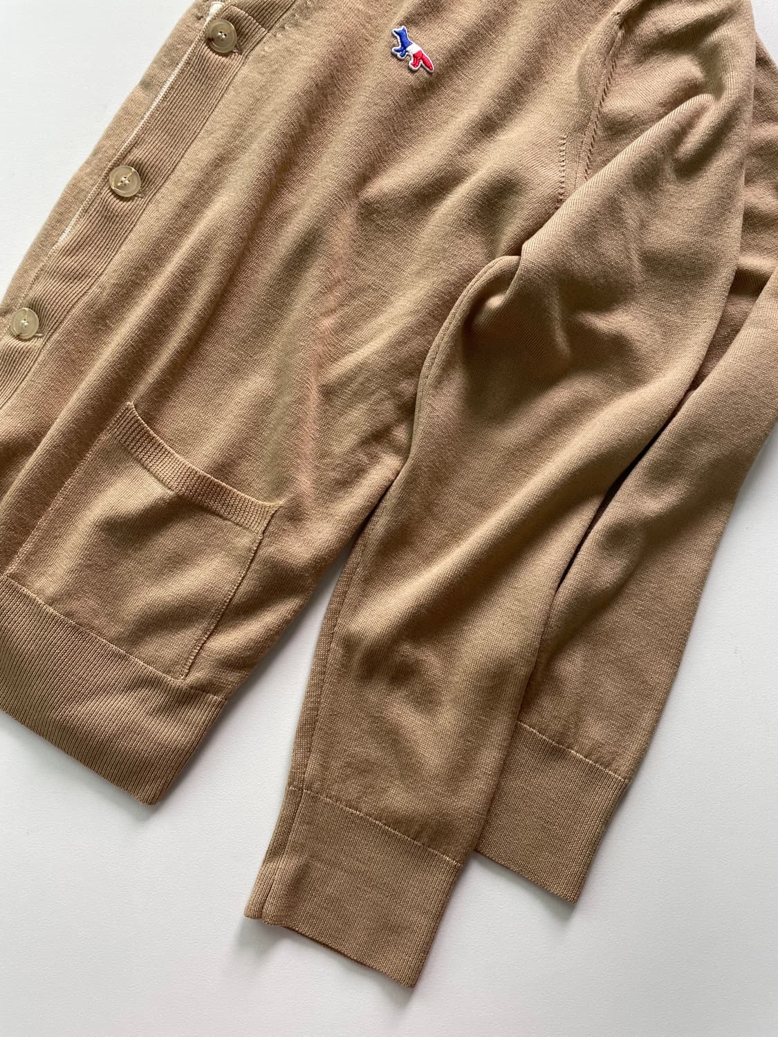 [XL] 메종 키츠네 트리컬러 폭스 메리노 울 가디건 상품이미지3