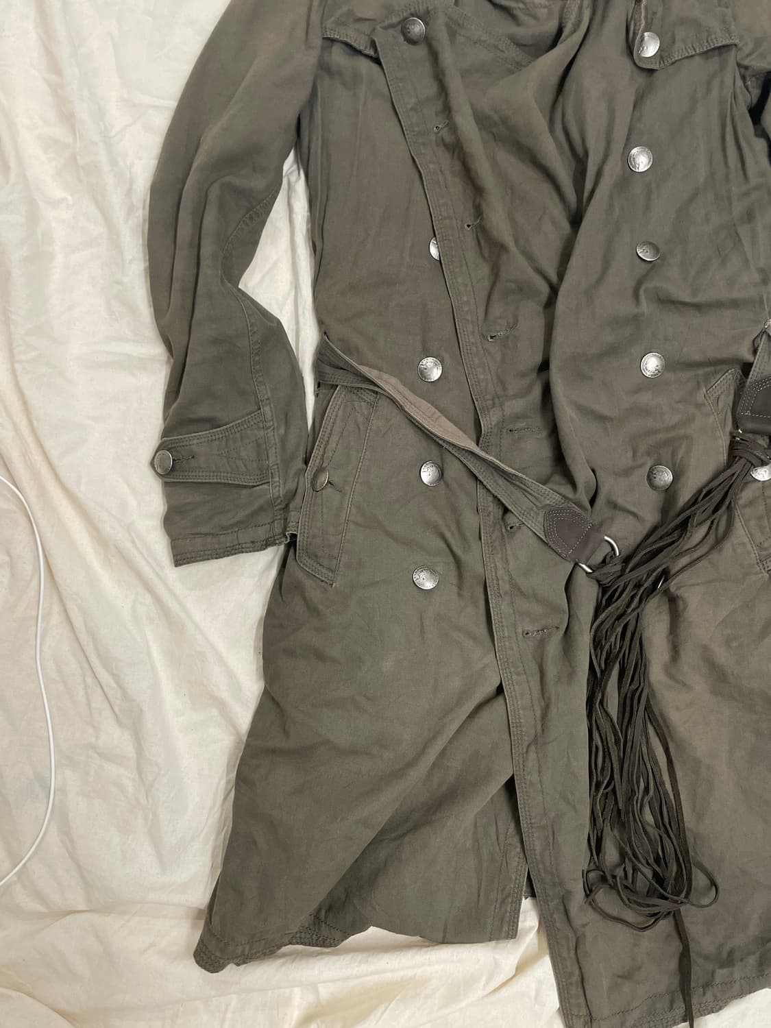 goa 고아 빈티지 밀리터리 모토 웨스턴 트렌치코트 상품이미지4