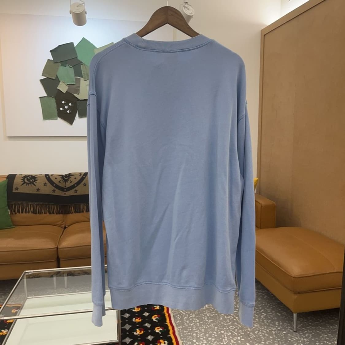 아디다스 트리플 로고 여리 파스텔블루 맨투맨 스웻셔츠 XL C06743 상품이미지4