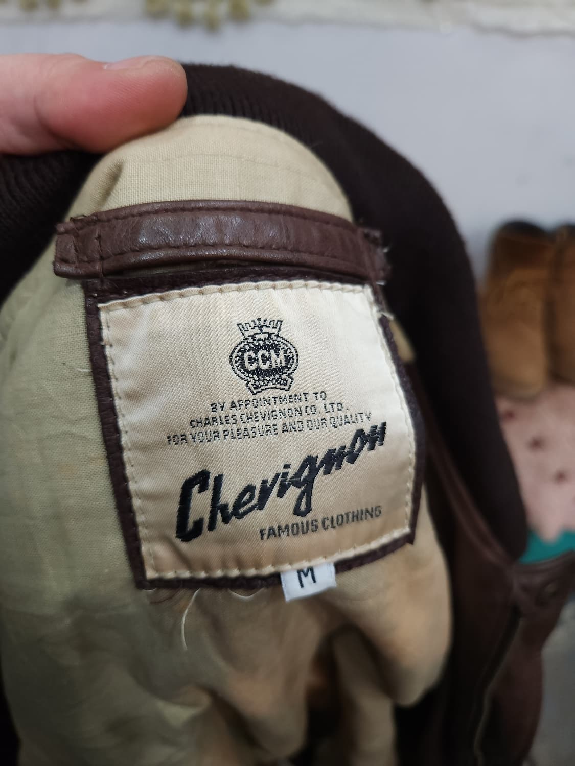 쉐비뇽 90s 양가죽 항공점퍼 프랑스제작 상품이미지7