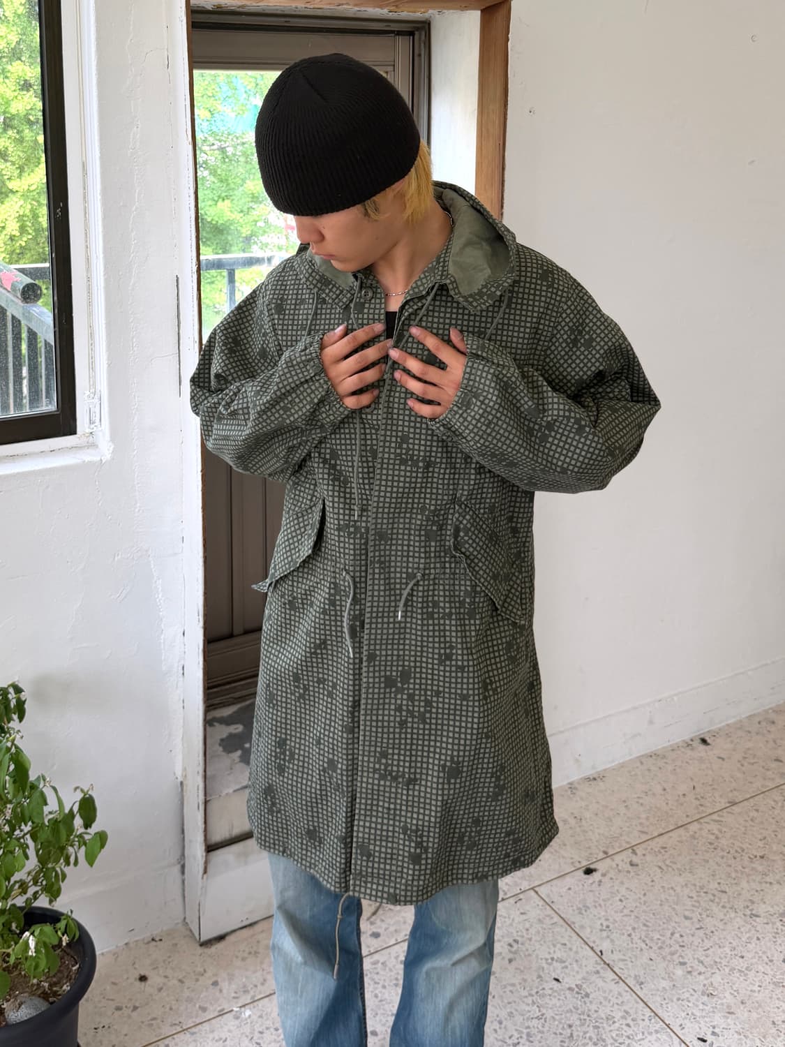 80‘s 미군 오리지널 나이트 데저트 카모 피쉬테일 파카 상품이미지4