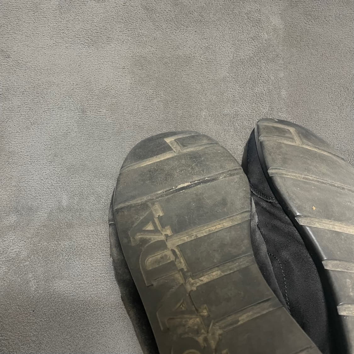 270) 프라다 스포츠 빈티지 스웨이드 스니커즈 신발 블랙 상품이미지7