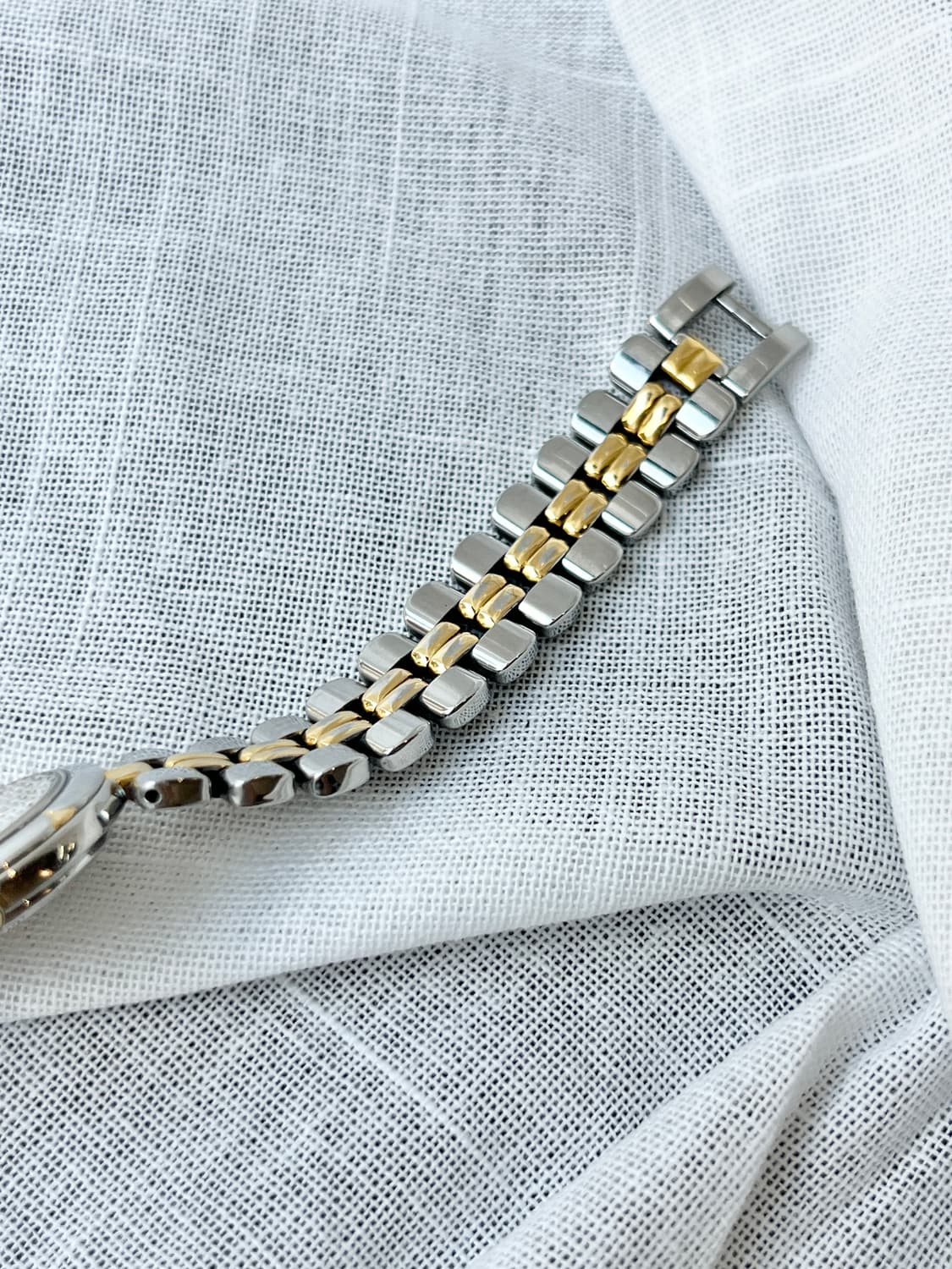 90s Courreges 꾸레쥬 로고아워 콤비 손목시계 상품이미지10