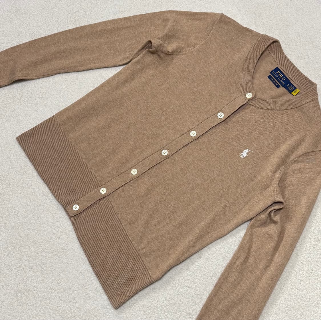 폴로 랄프로렌 베이지 면 가디건 상품이미지3