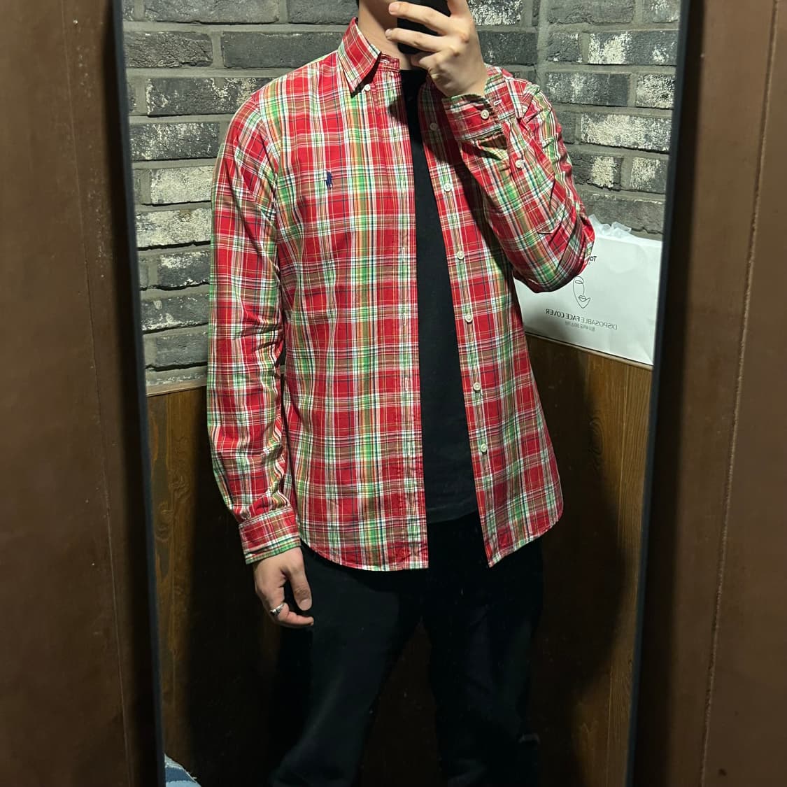 S) 폴로 랄프로렌 클래식 체크 포플린 셔츠 상품이미지9