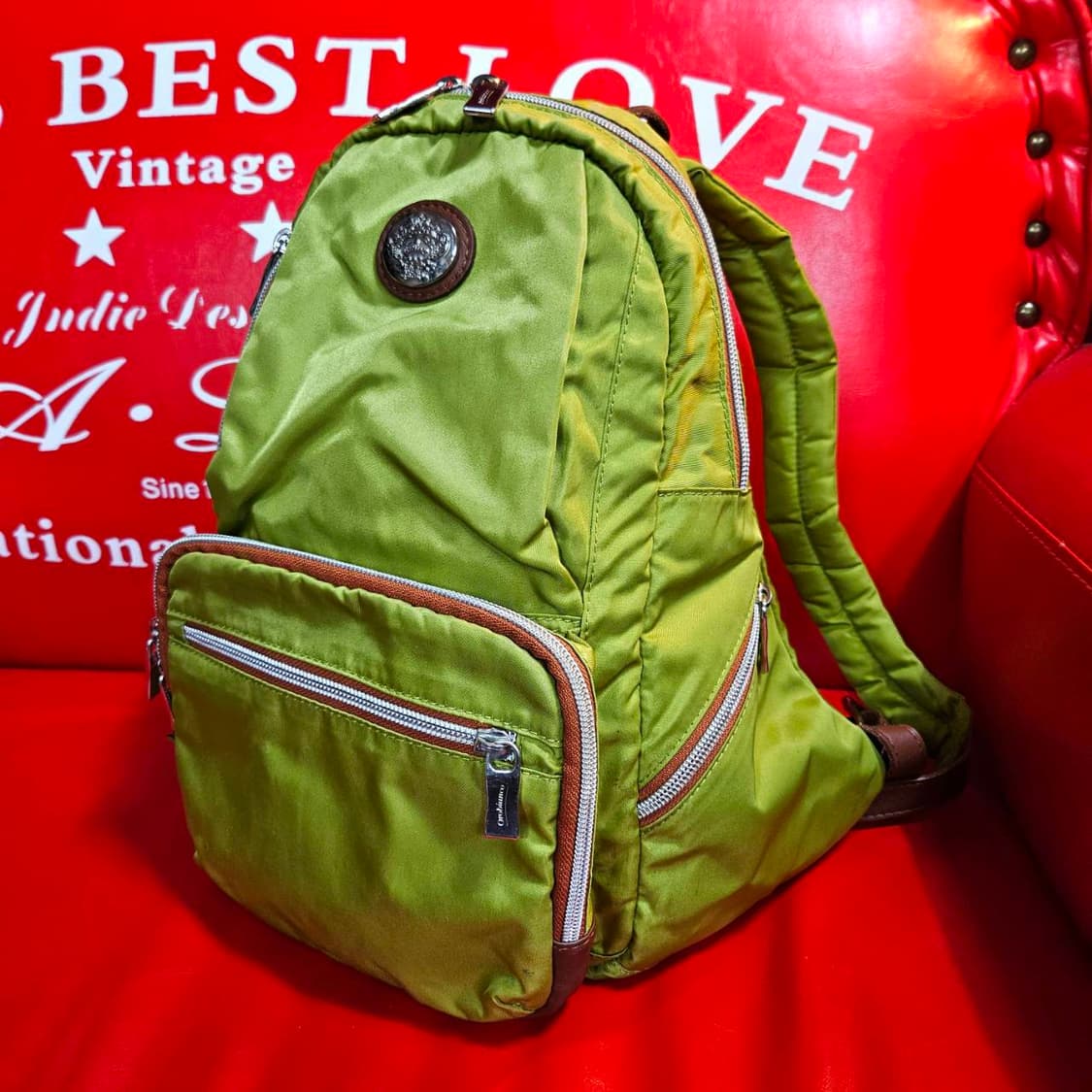 오로비앙코 in Italy 그린 나일론 미니 백팩
 상품이미지1