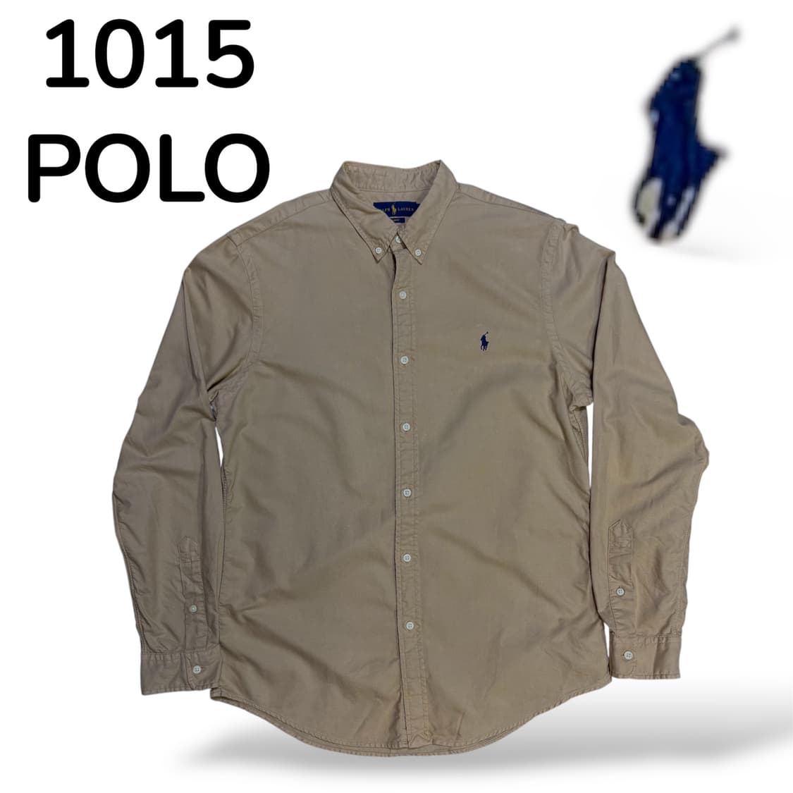 폴로 스몰 로고 슬림핏 솔리드 셔츠 브라운 L 상품이미지2