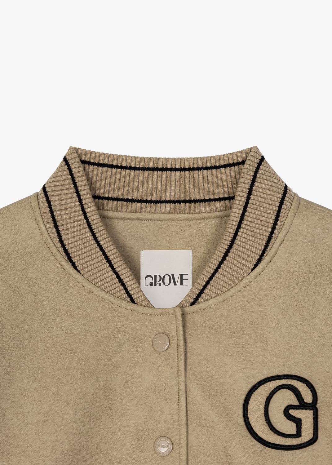 그로브GROVE G로고 레더 점퍼 상품이미지6