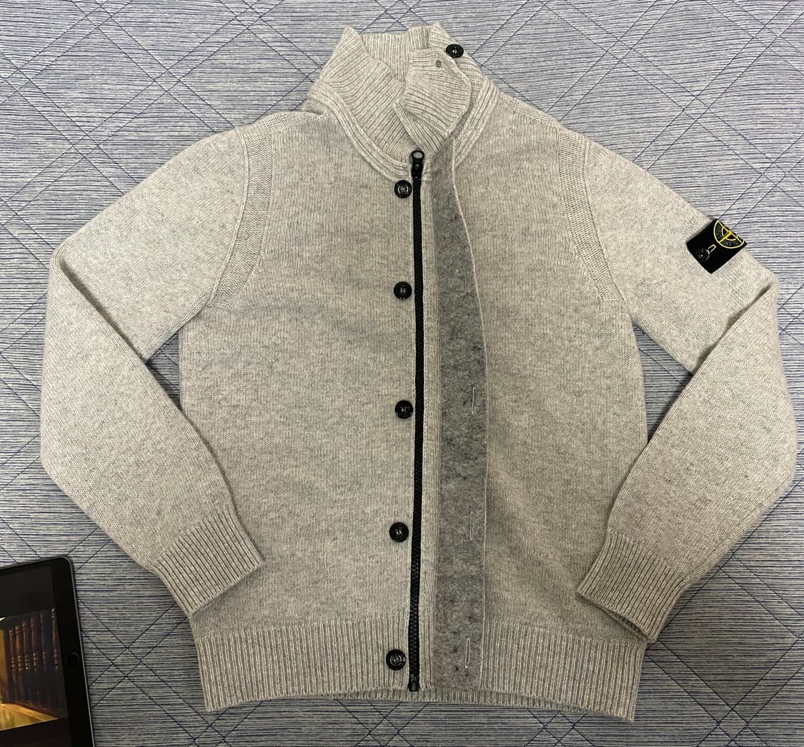 스톤아일랜드 키즈 집업 가디건 그레이 상품이미지3