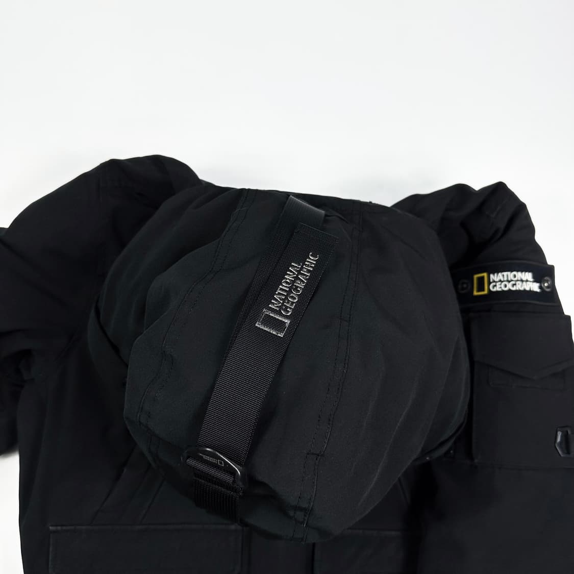 내셔널지오그래픽 와펜 블랙 숏패딩 점퍼 (S) 상품이미지4