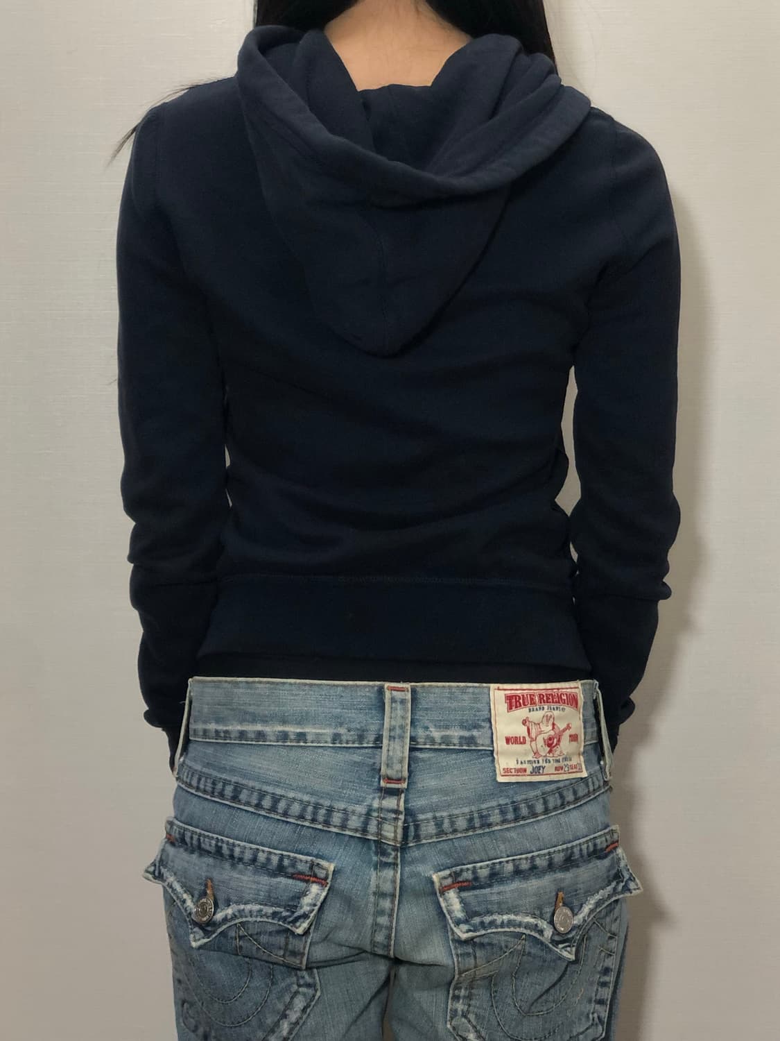 빈티지 아베크롬비 네이비 후드집업 상품이미지6