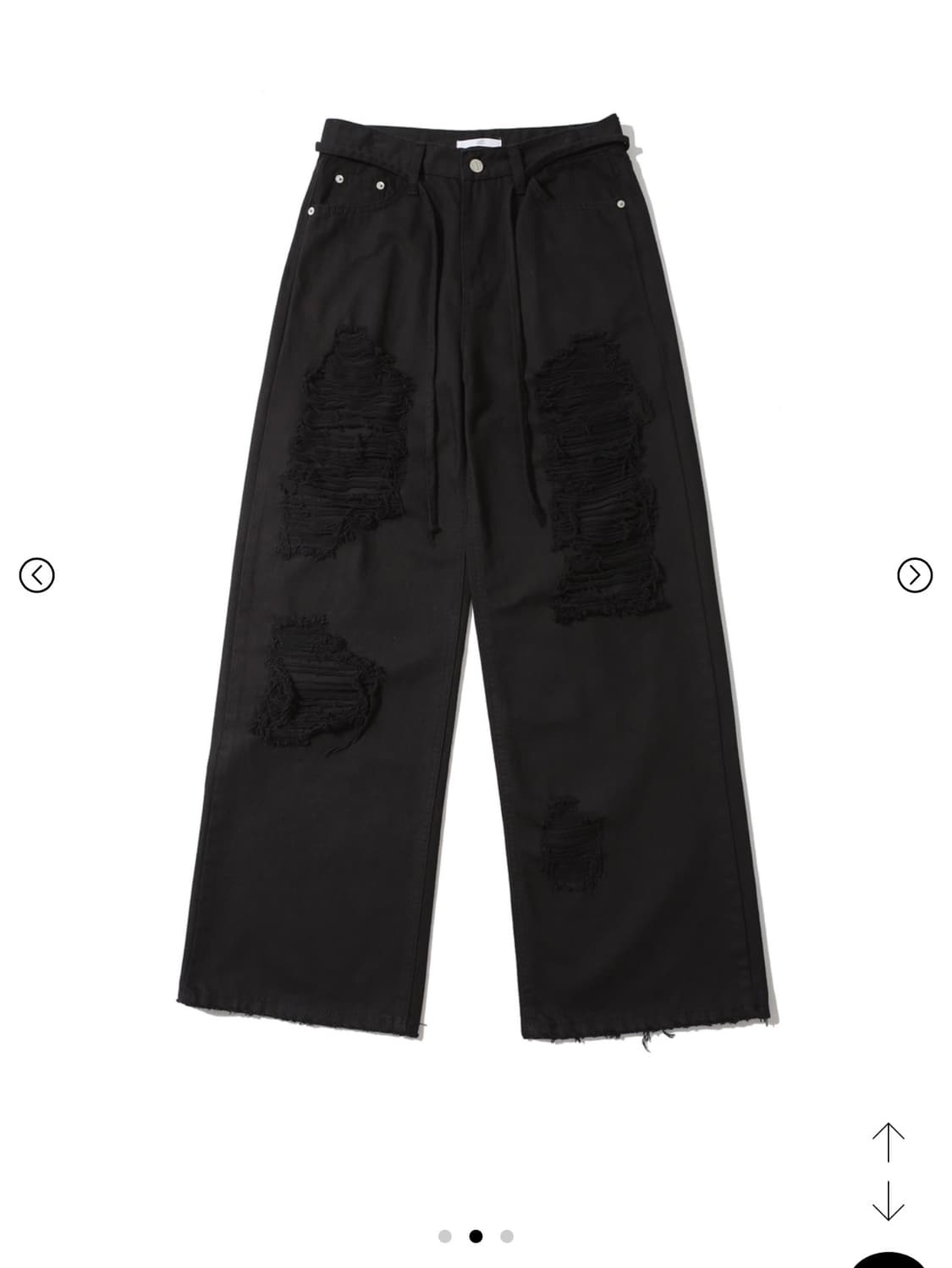 aniv damage wide denim pants 상품이미지2