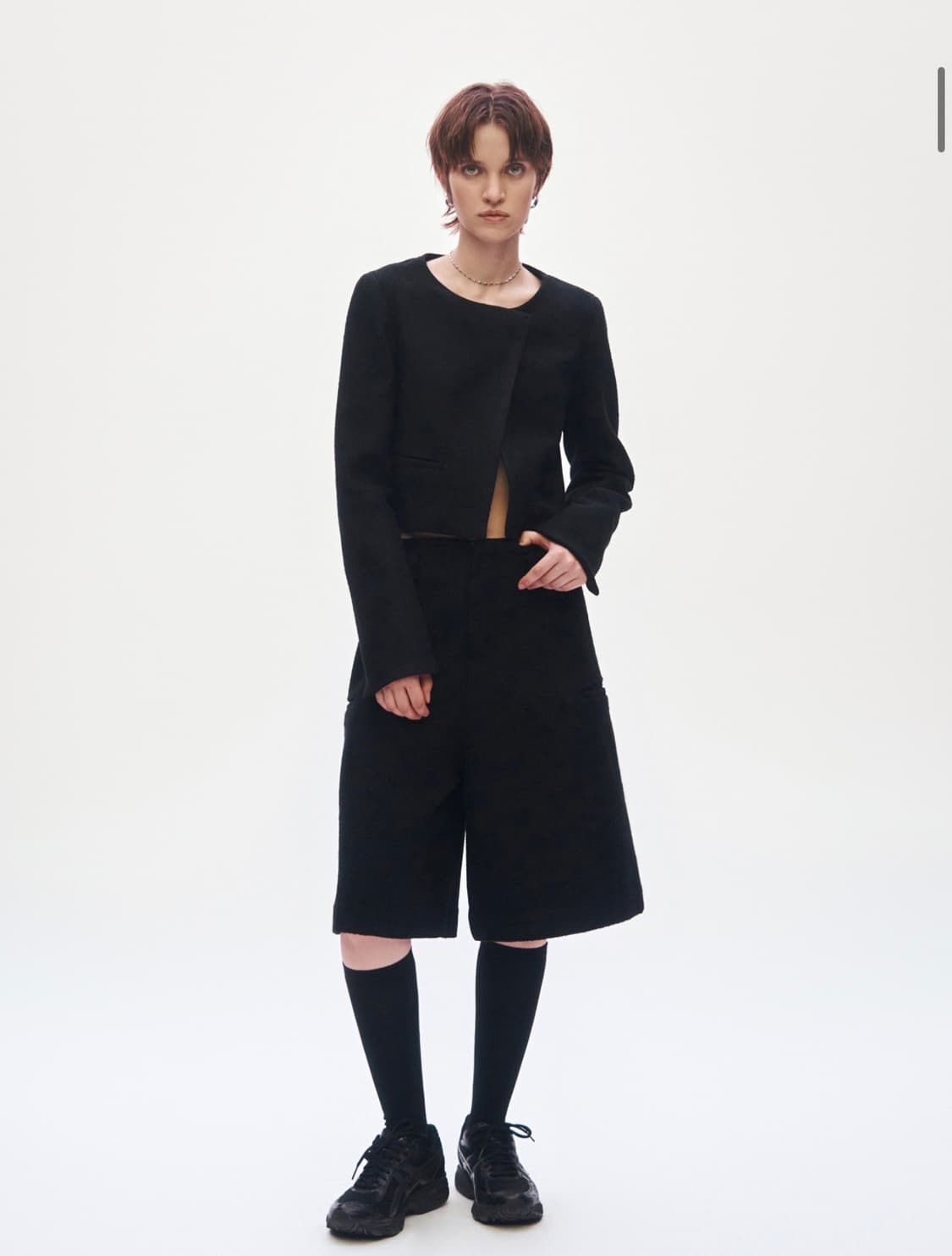 Crop Tweed Set-up Pants 상품이미지1