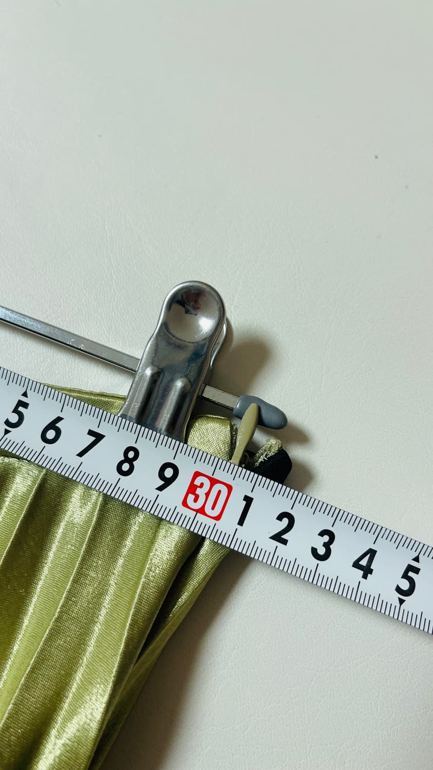 페이퍼문 올리브 플리츠 롱 새틴 스커트 55 상품이미지7