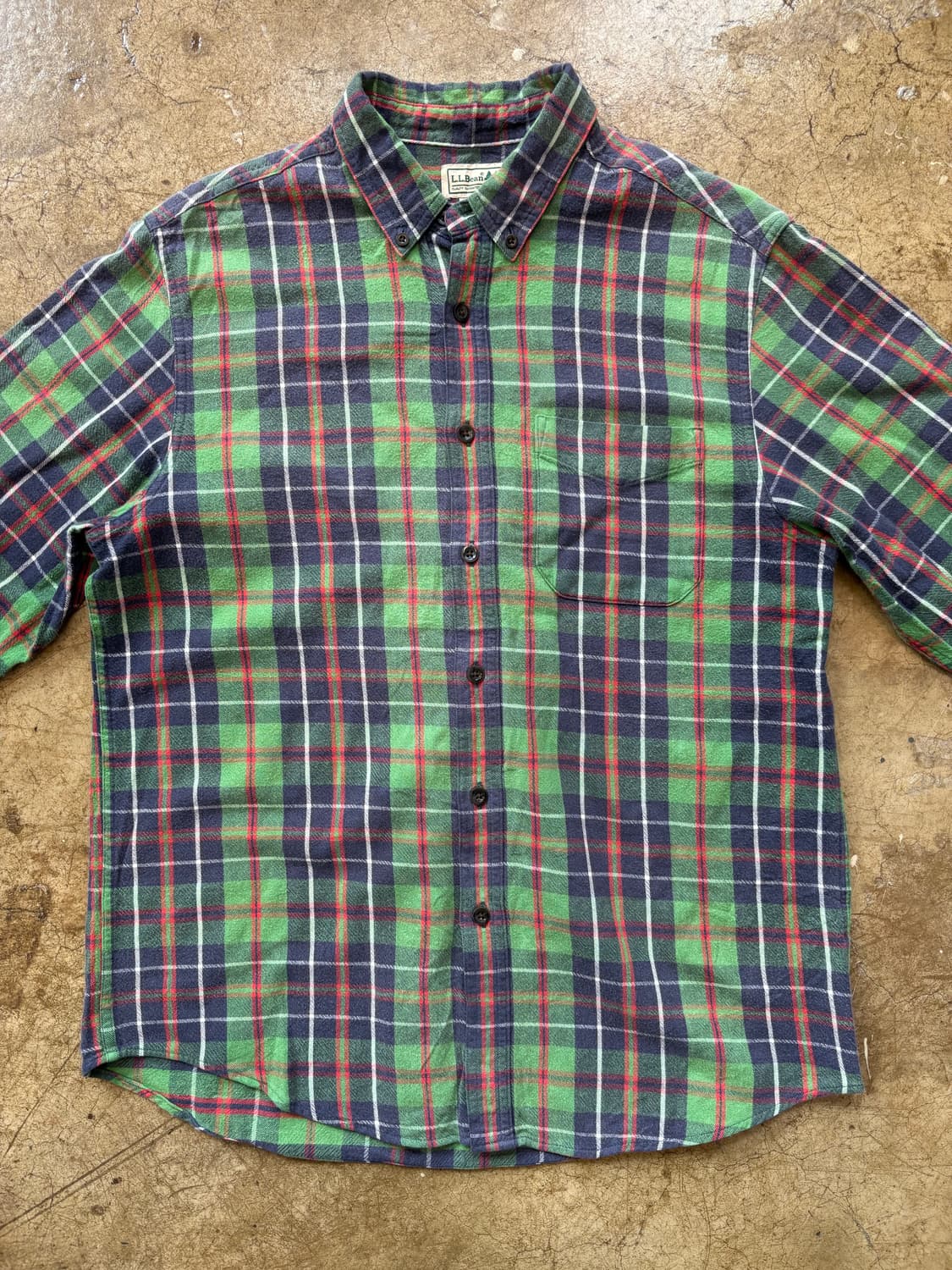 엘엘빈 빈티지 플란넬 체크 셔츠 상품이미지2