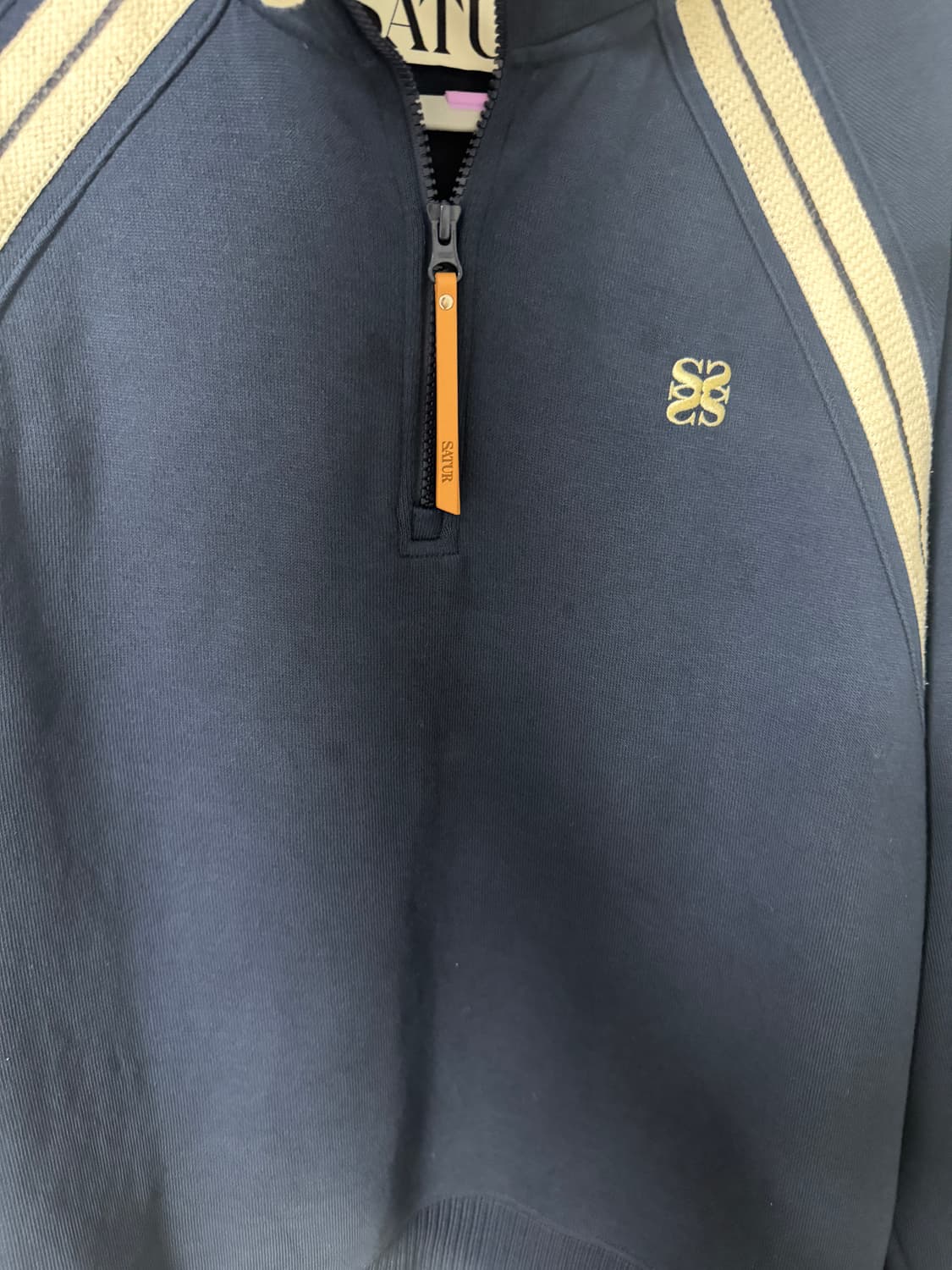 세터 로턴 하프 집업 스웨트셔츠 네이비 L 상품이미지4