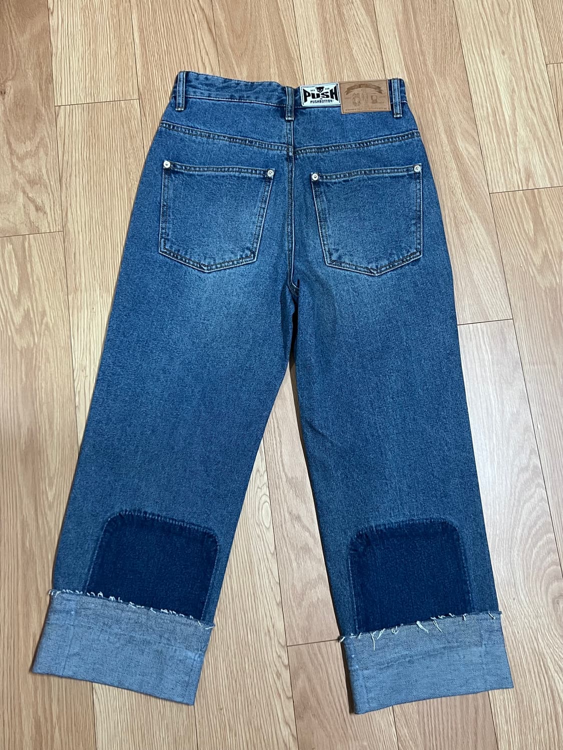 푸시버튼 롤업 데님팬츠 상품이미지2