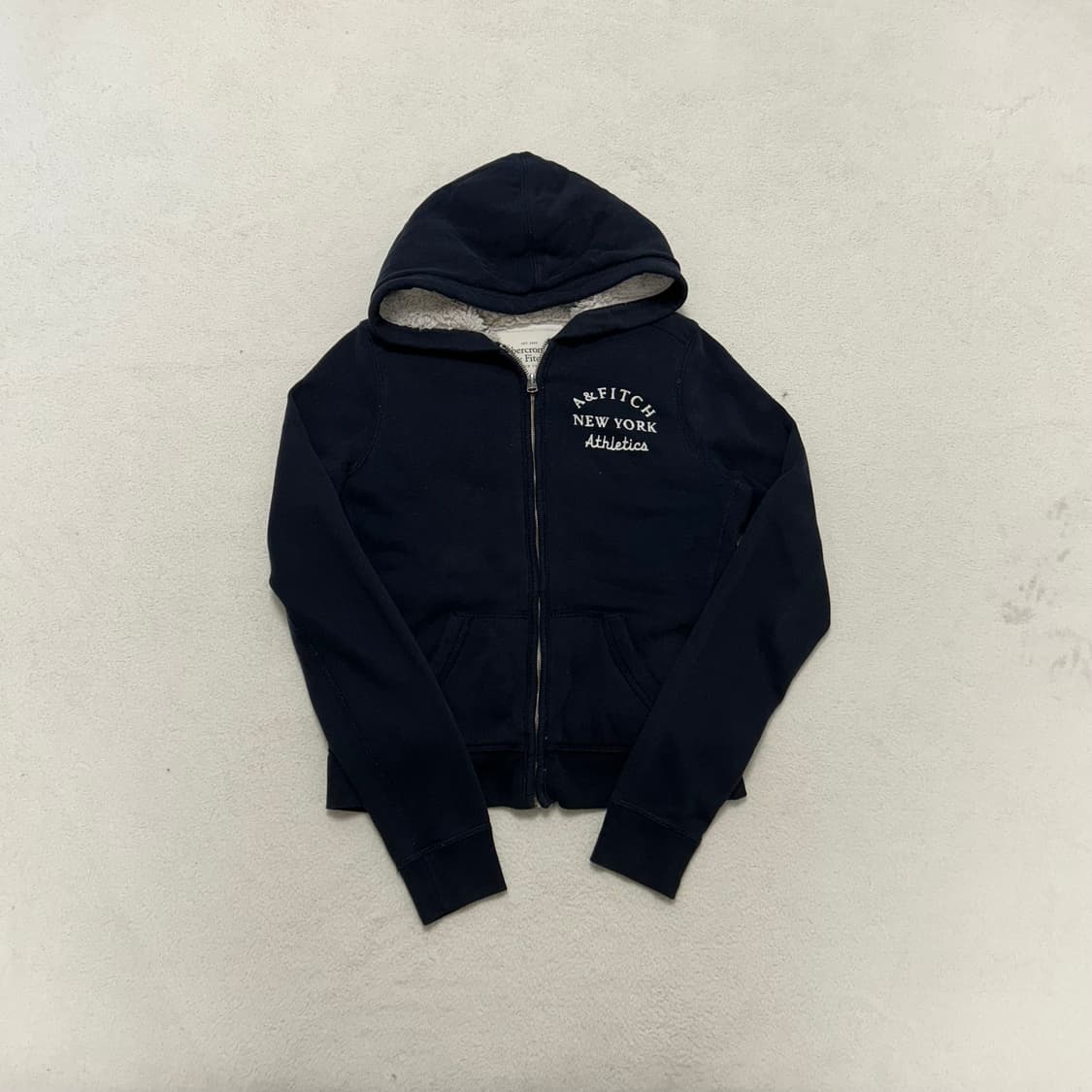 Abercrombie Navy Fleece Hood Zip-up 상품이미지4