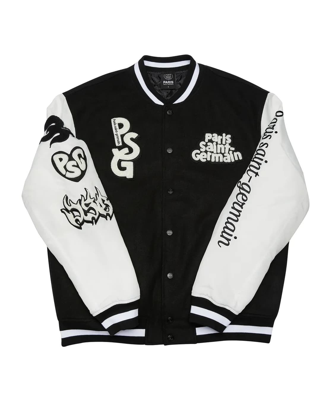 PSG 패치워크 바시티 (야구잠바) 블랙 L 상품이미지1