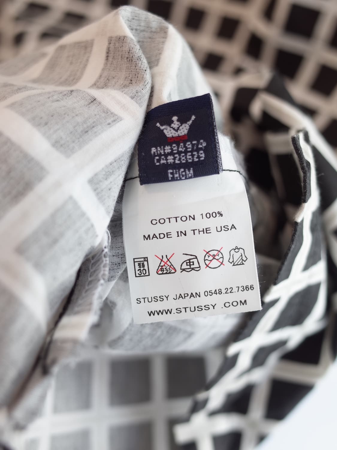 STUSSY 스투시 오픈카라 패턴셔츠 (USA MADE 상품이미지8