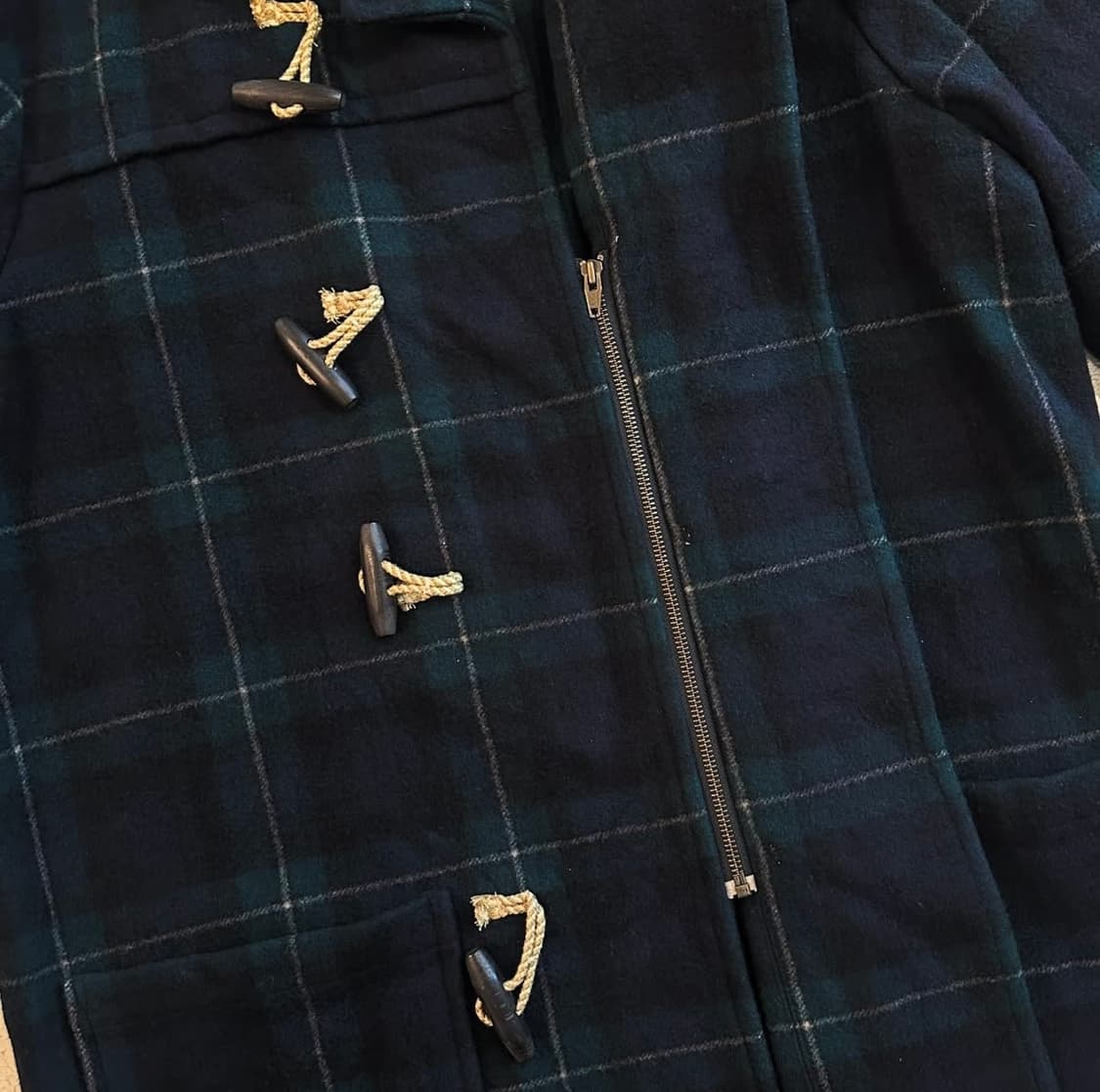 00년대 폴로랄프로렌 타탄체크 더플 코트 상품이미지4