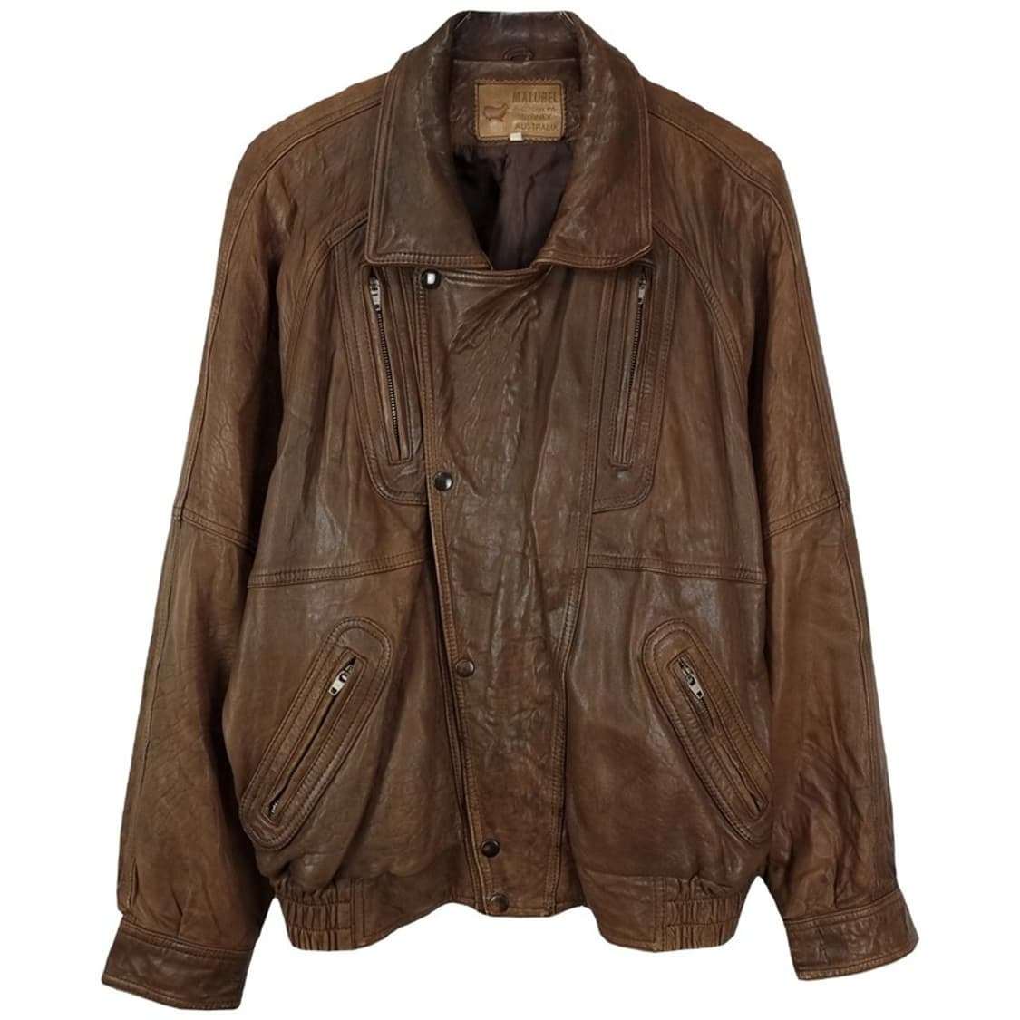 [빈티지] 리업 쉽스킨 레더 양가죽 빈티지 레더 자켓 브라운 M18173 상품이미지2