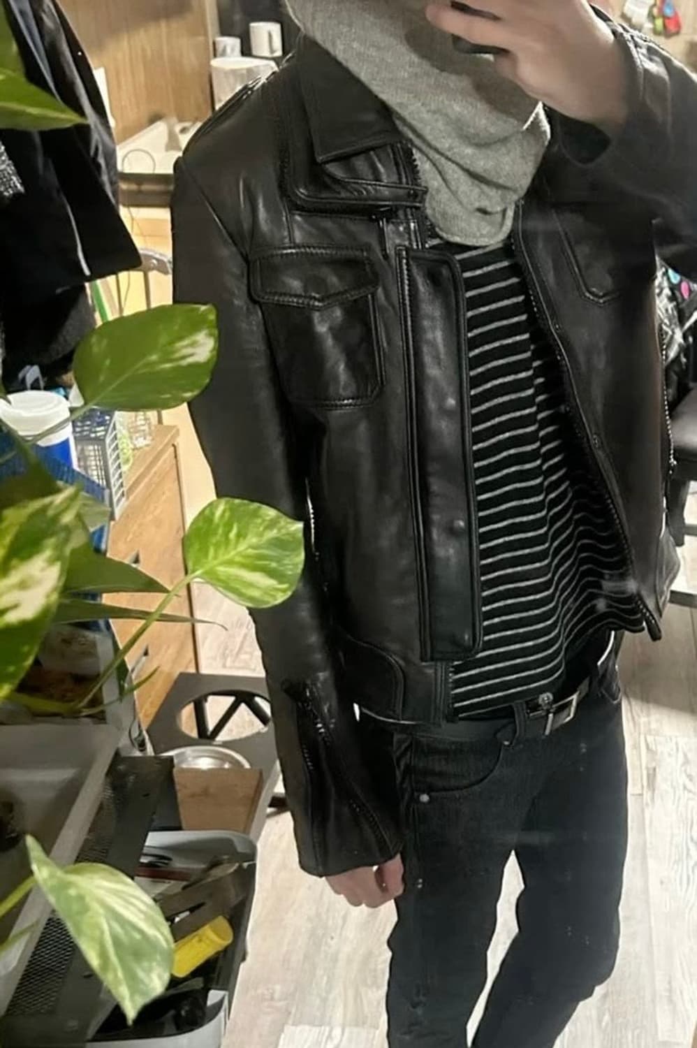 옴므 빈티지 레더자켓 상품이미지1