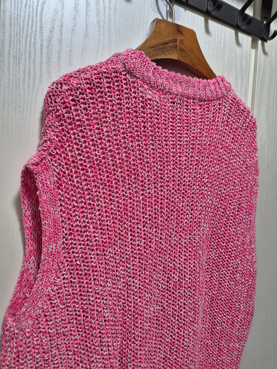 (세일)(새상품)NUAKLE 핑크 여름니트 베스트 상품이미지5