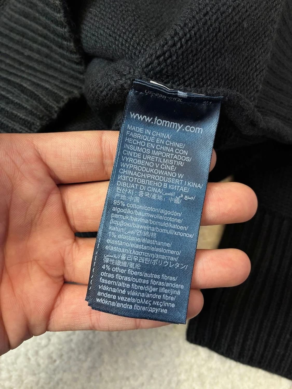 타미힐피거 시그니처 스몰로고 코튼 풀집 니트 가디건 PN5750 상품이미지8