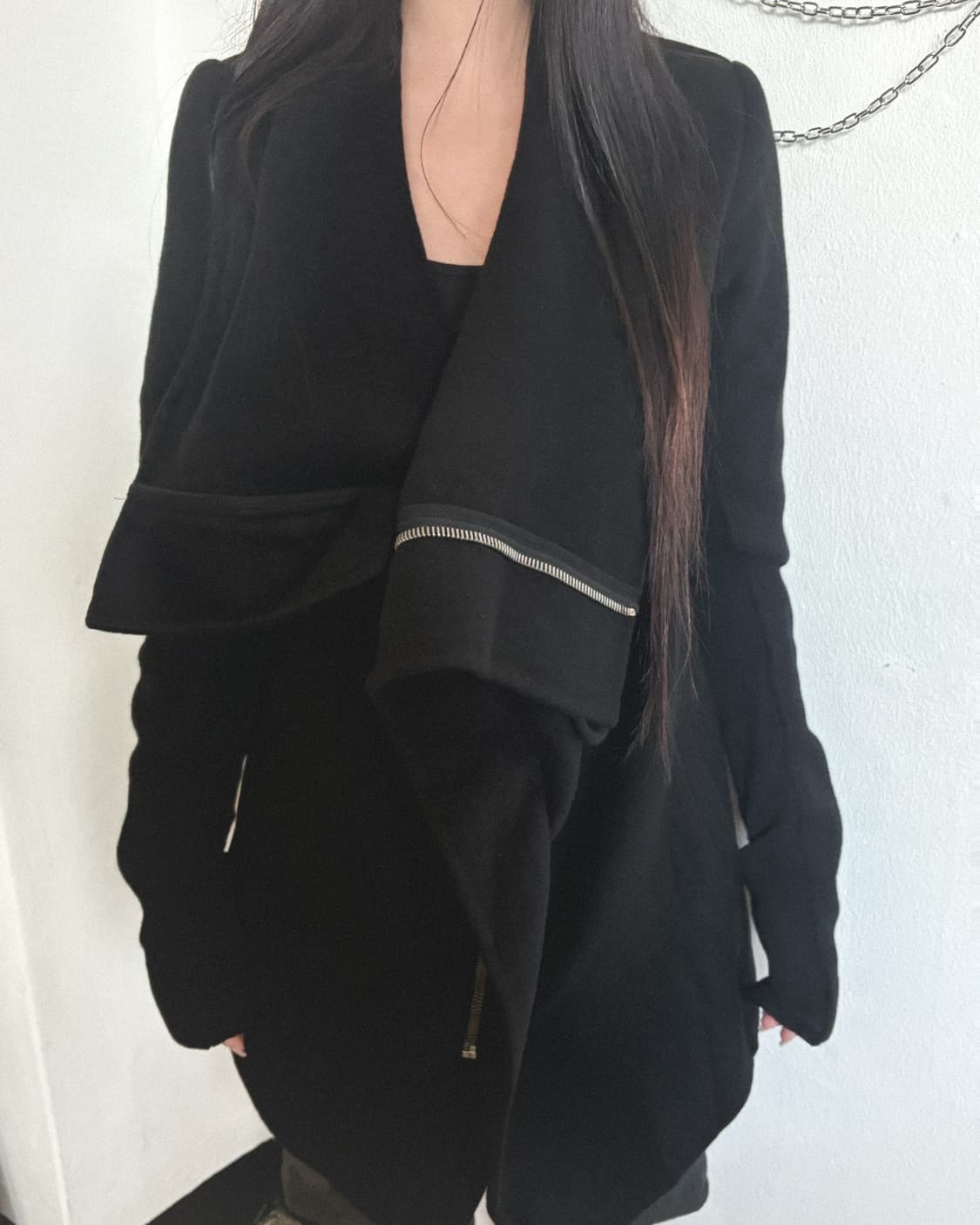 rare* 릭오웬스 파리 익스클루시브 캐시미어 하이넥 드레이프 코트 상품이미지3