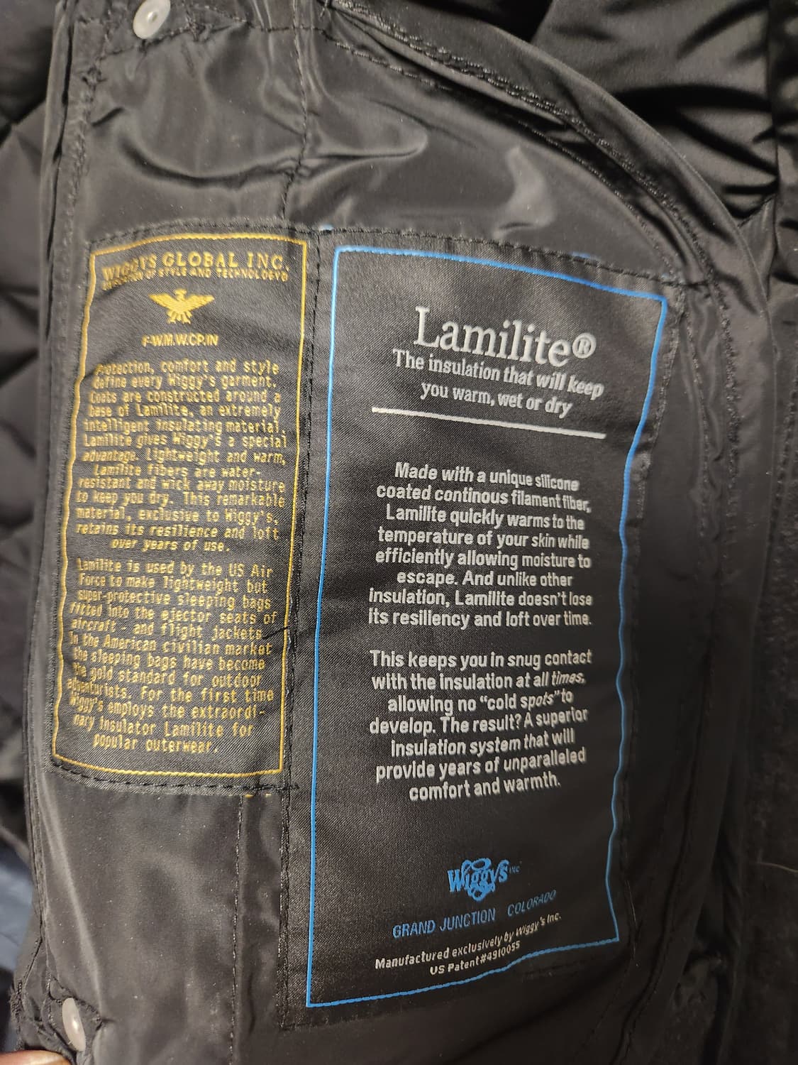 위기스(WIGGYS) 퀼팅 봄버 자켓 다크 그레이 3사이즈(M정도) 상품이미지5